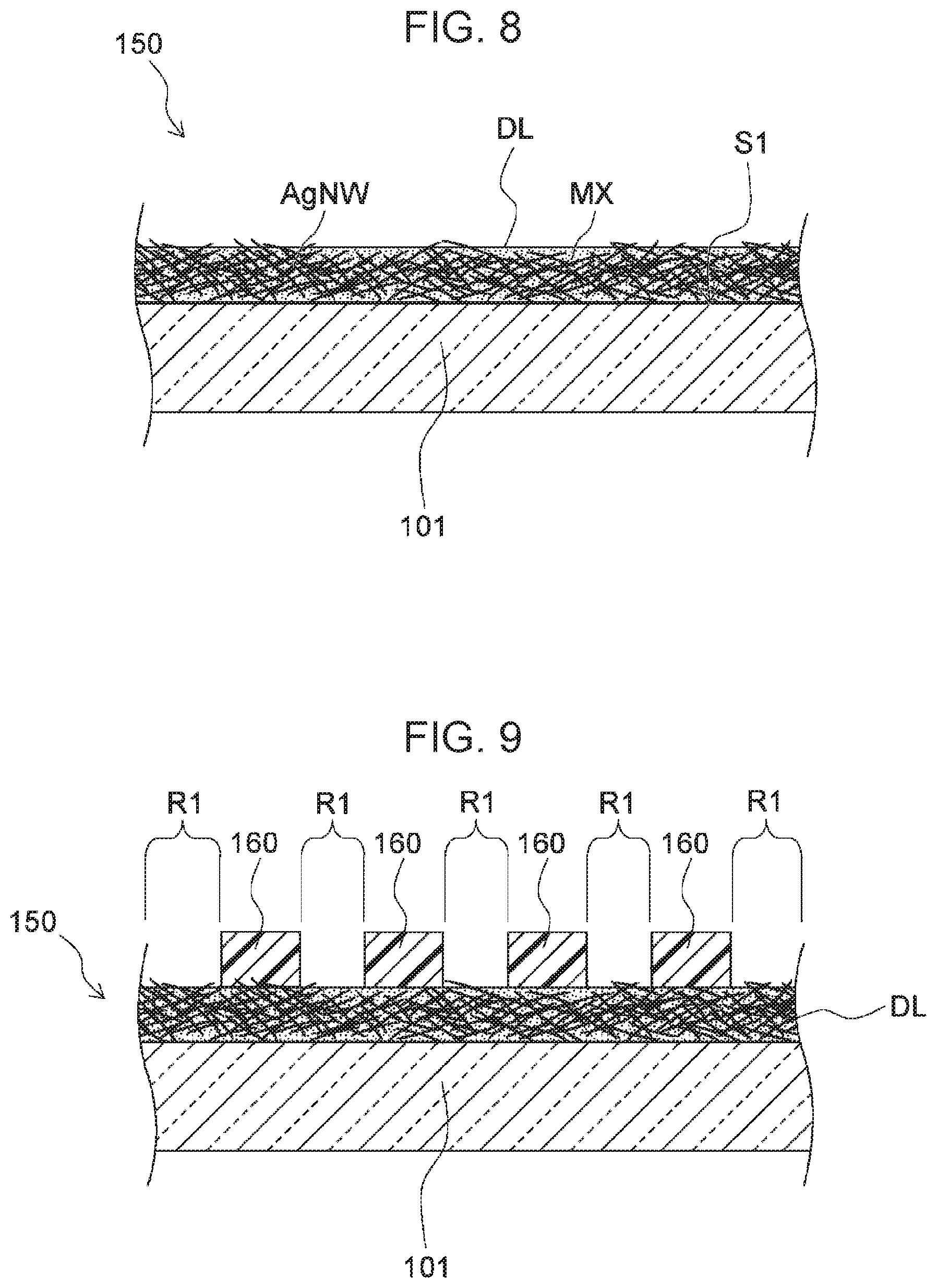 Patent US11847284 Figure 7 – Transparent electrode member, multilayer transparent electrode member, and capacitive sensor