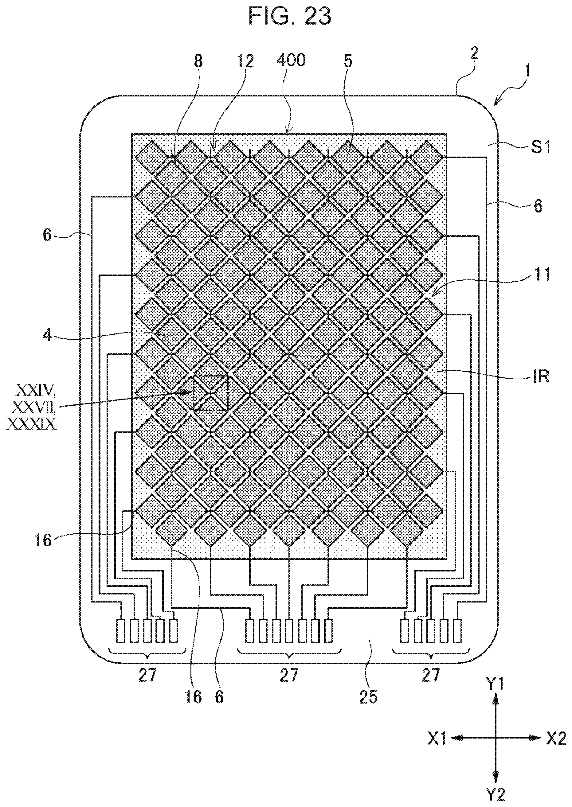 Patent US11847284 Figure 16 – Transparent electrode member, multilayer transparent electrode member, and capacitive sensor