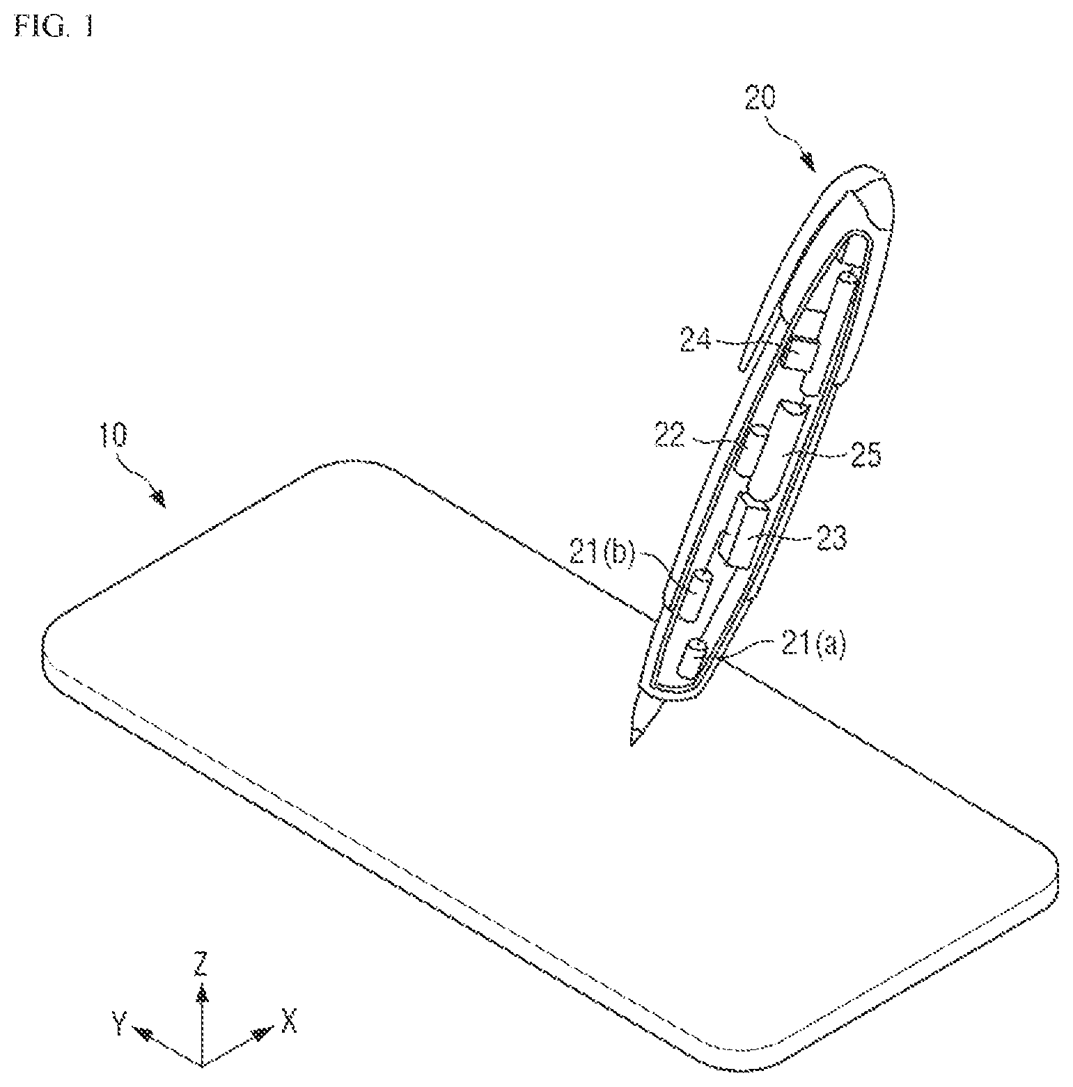 Patent US11847285 Figure 1 – Display device and position input system including the same