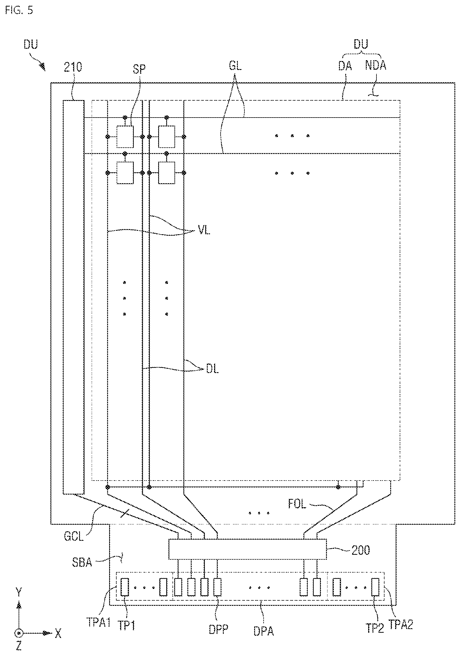 Patent US11847285 Figure 5 – Display device and position input system including the same