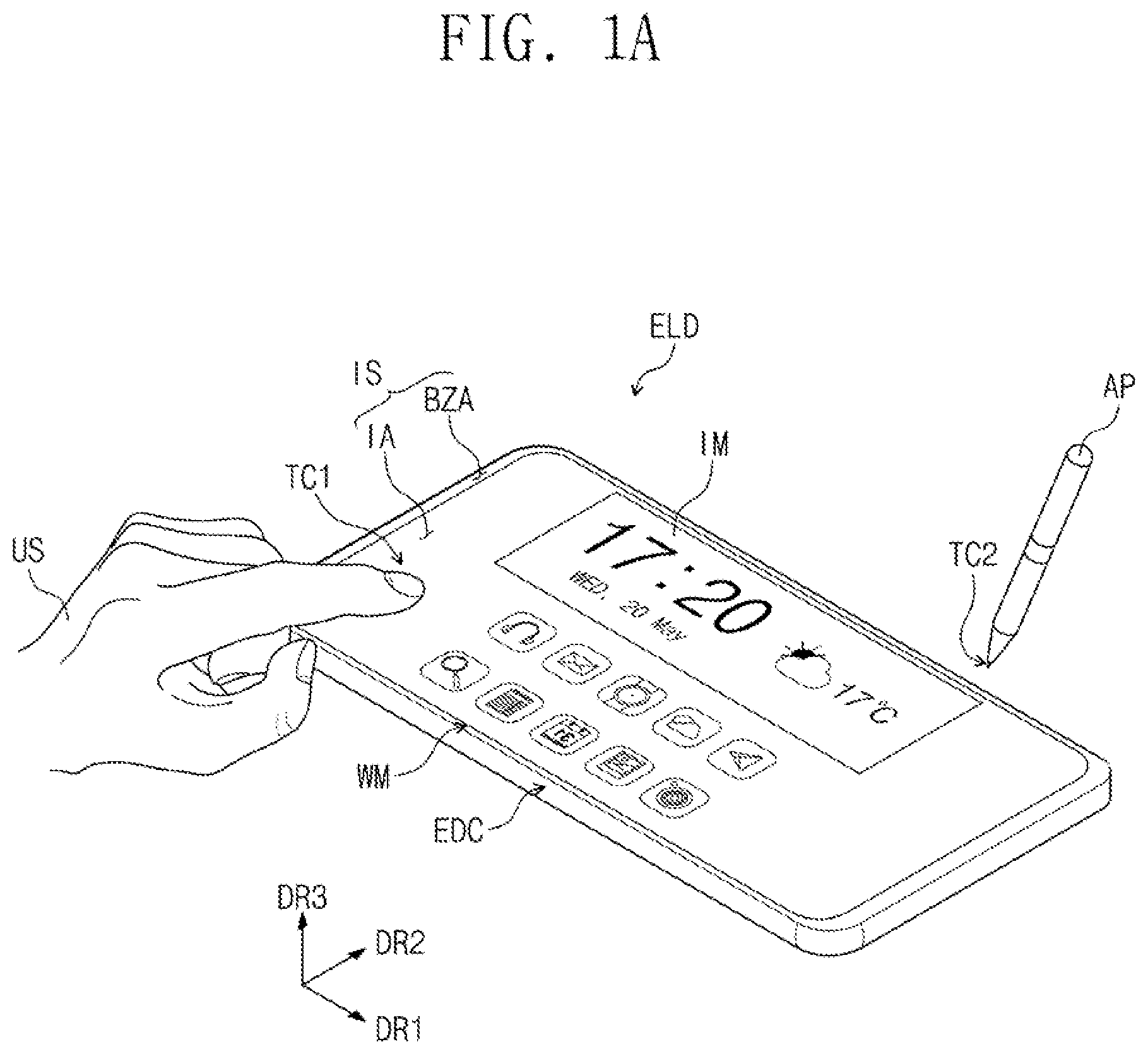 Patent US11847286 Figure 1 – Display device