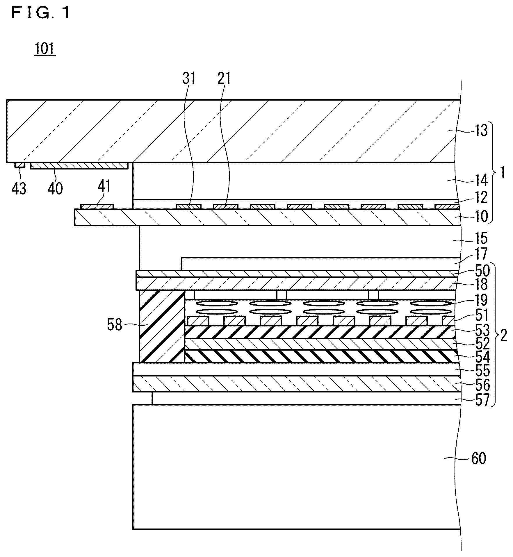 Patent US11847288 Figure 1 – Touch panel and display apparatus including touch panel