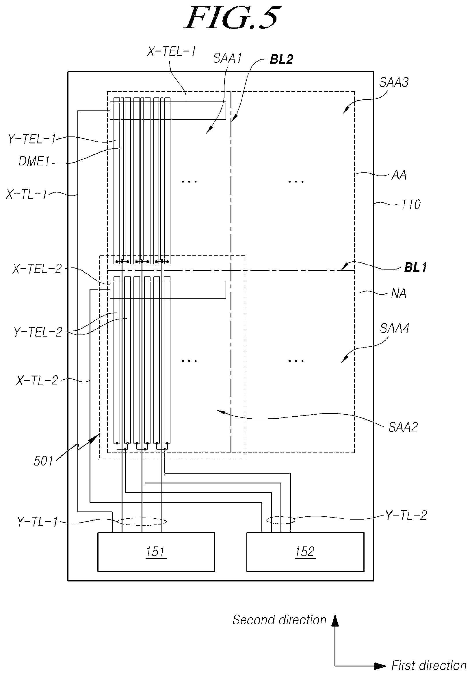 Patent US11847290 Figure 5 – Touch display device