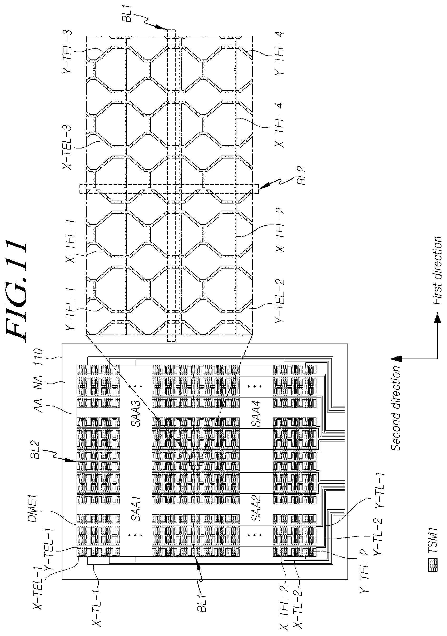 Patent US11847290 Figure 11 – Touch display device