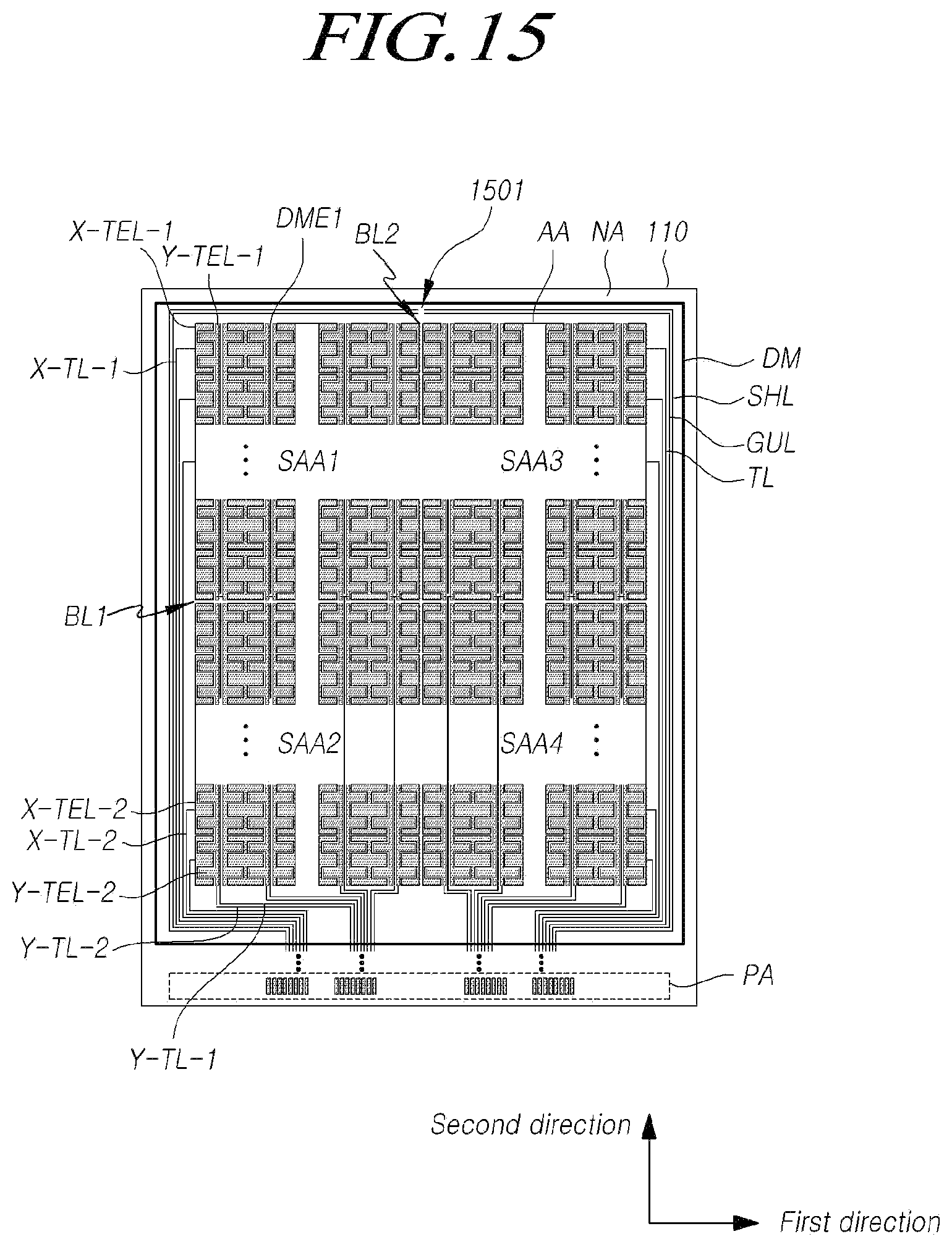 Patent US11847290 Figure 15 – Touch display device