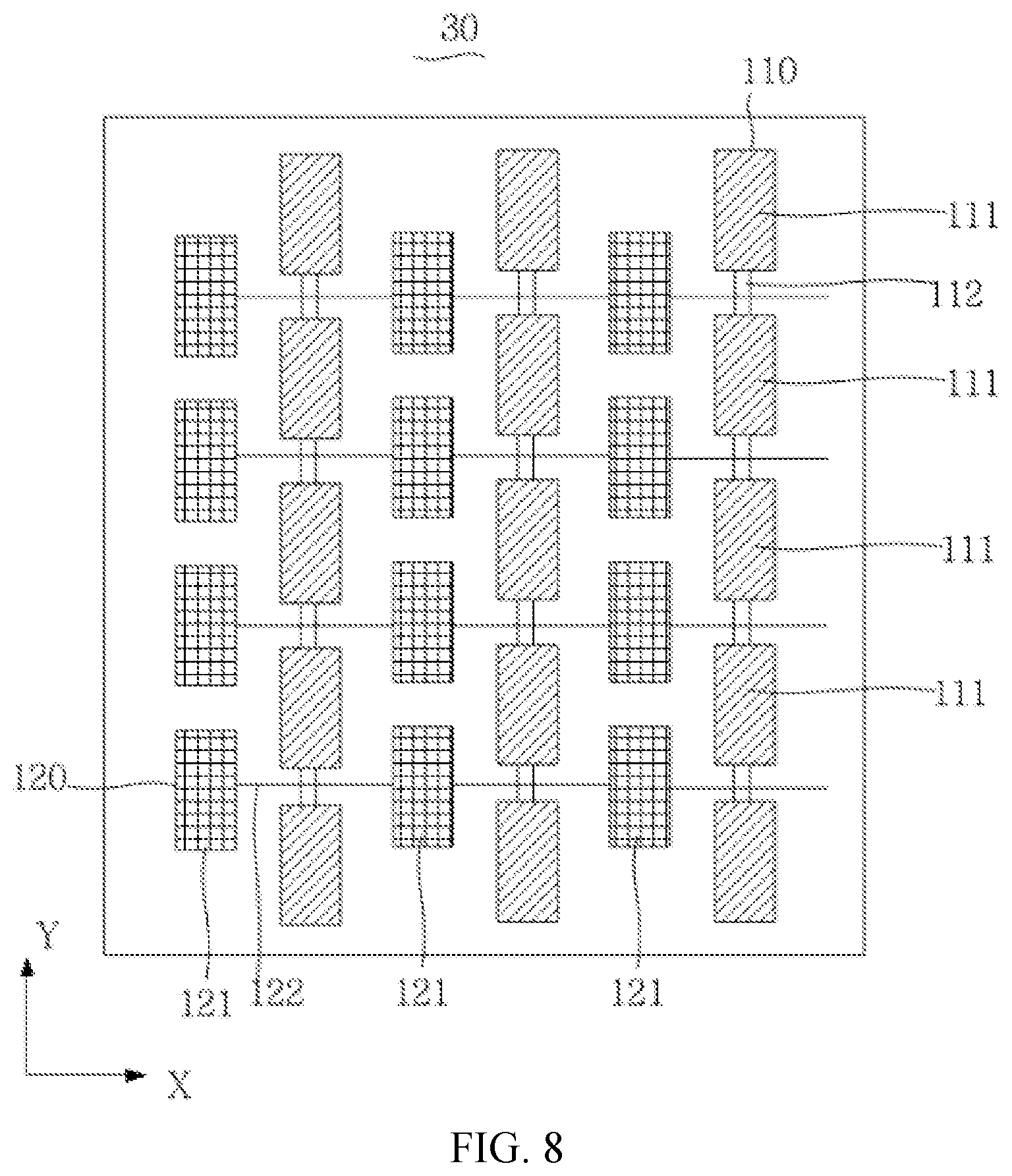 Patent US11847291 Figure 6 – Touch film layer and touch display panel