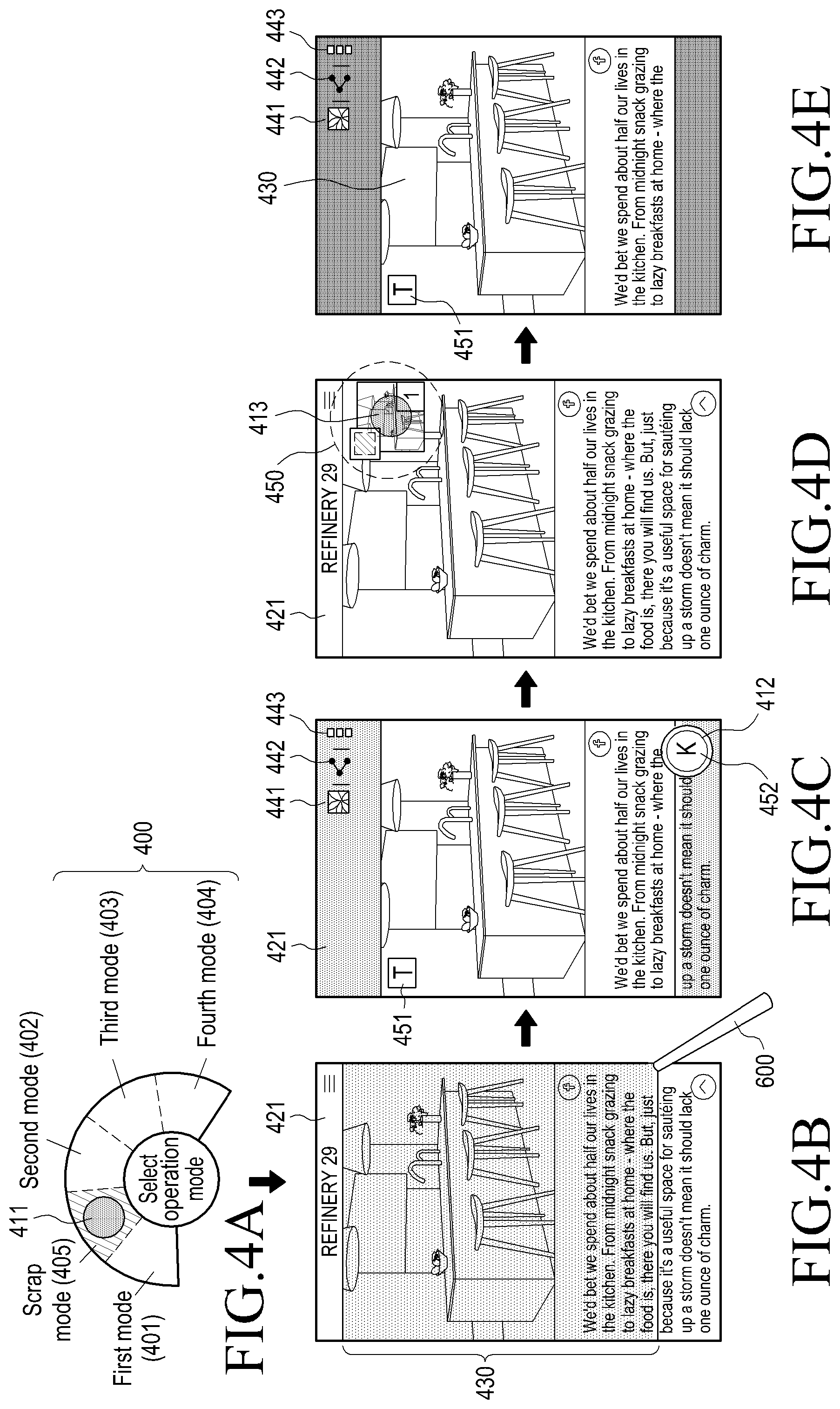 Patent US11847292 Figure 4 – Method of processing content and electronic device thereof