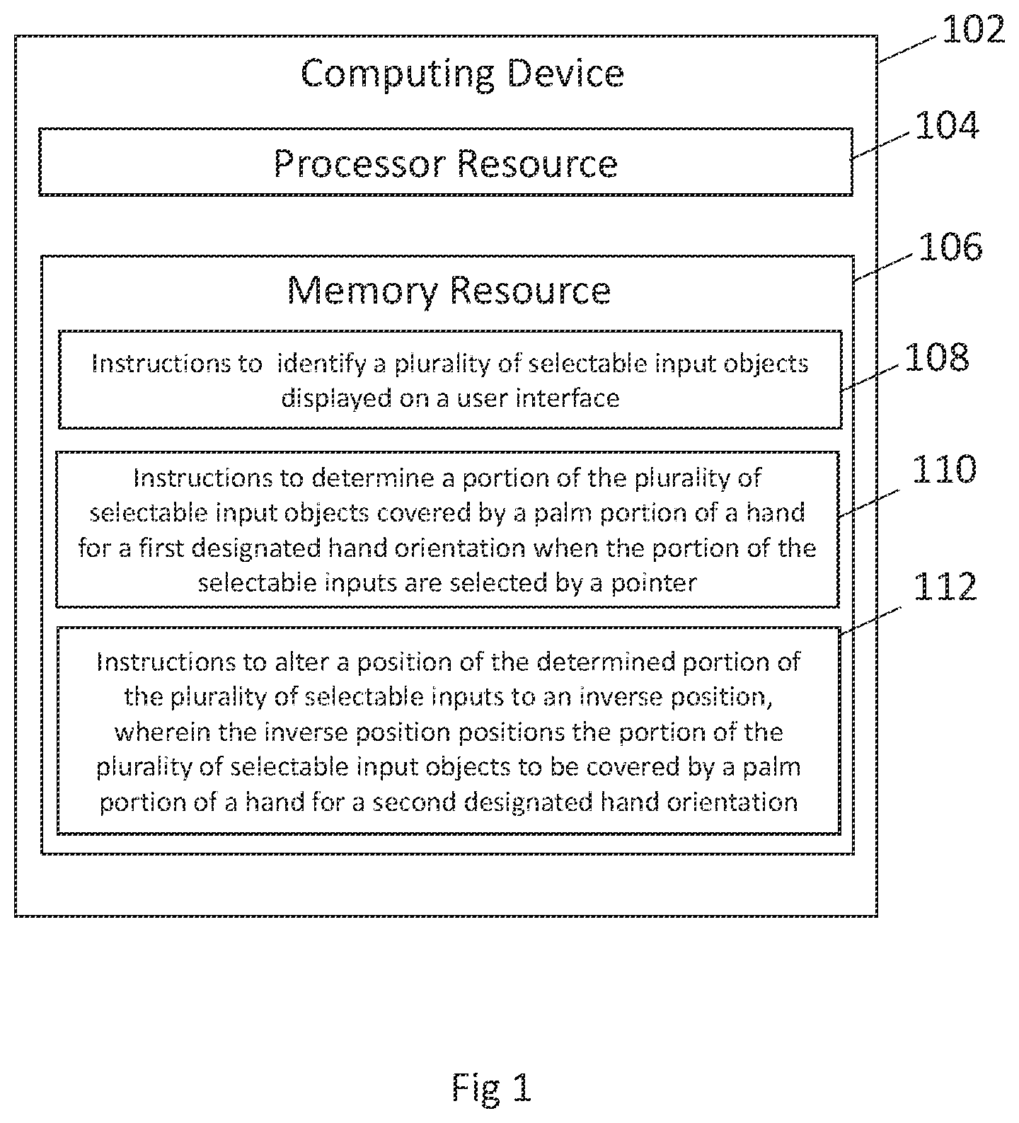 Patent US11847293 Figure 1 – Selectable input alterations