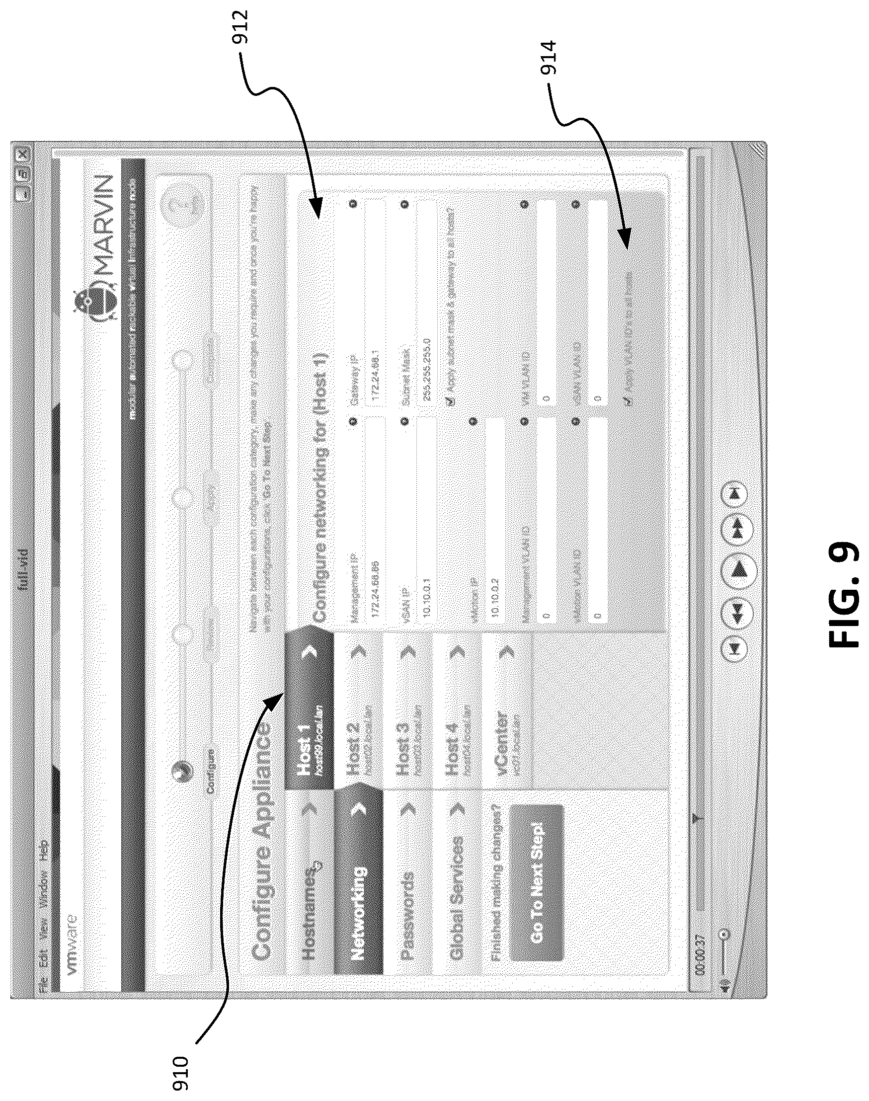 Patent US11847295 Figure 9 – Intuitive GUI for creating and managing hosts and virtual machines