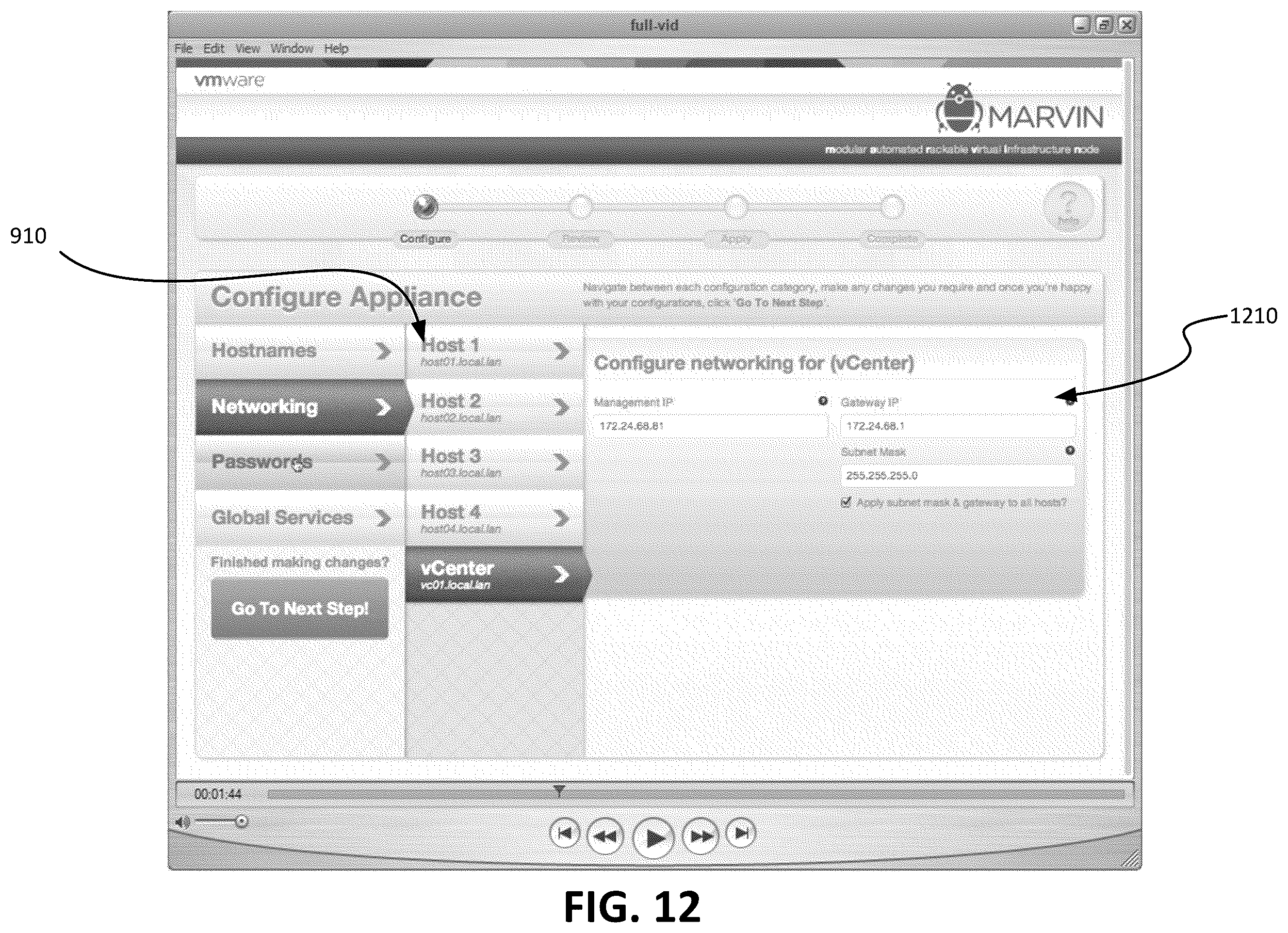 Patent US11847295 Figure 12 – Intuitive GUI for creating and managing hosts and virtual machines
