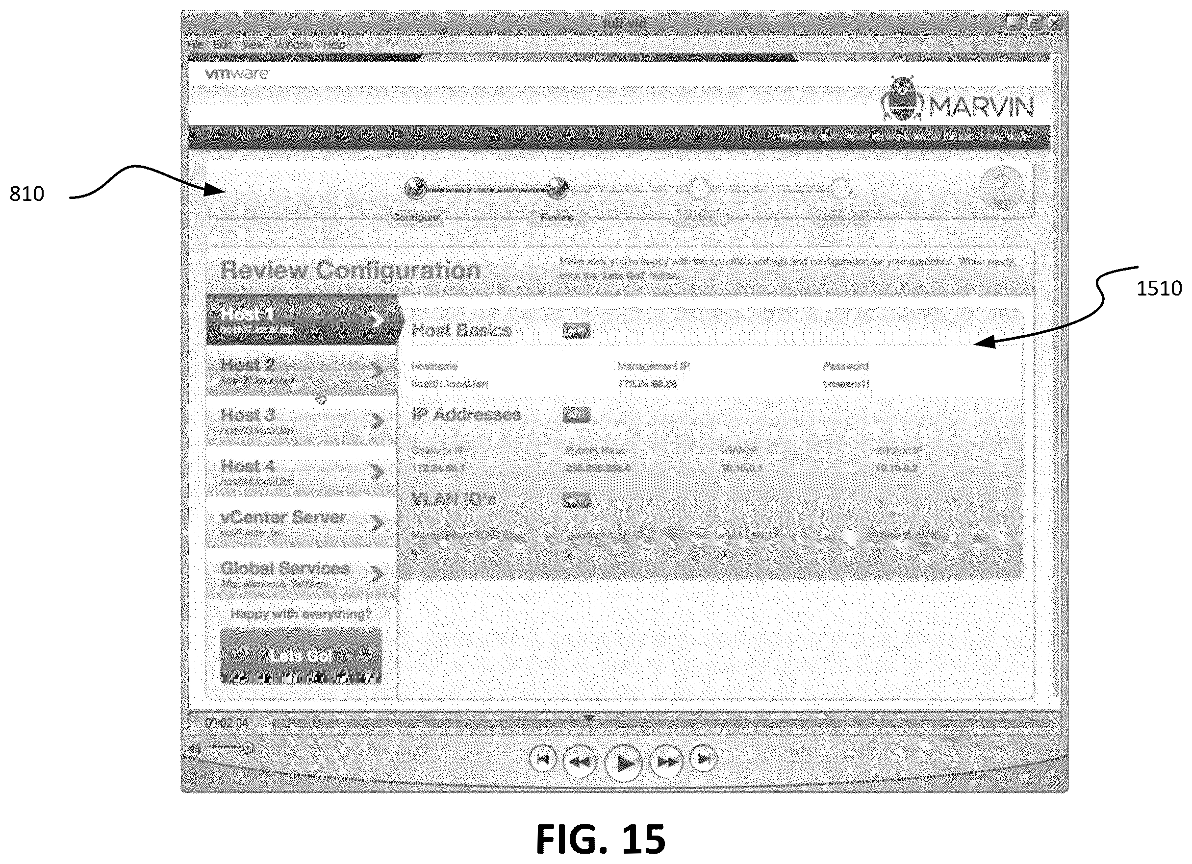 Patent US11847295 Figure 15 – Intuitive GUI for creating and managing hosts and virtual machines