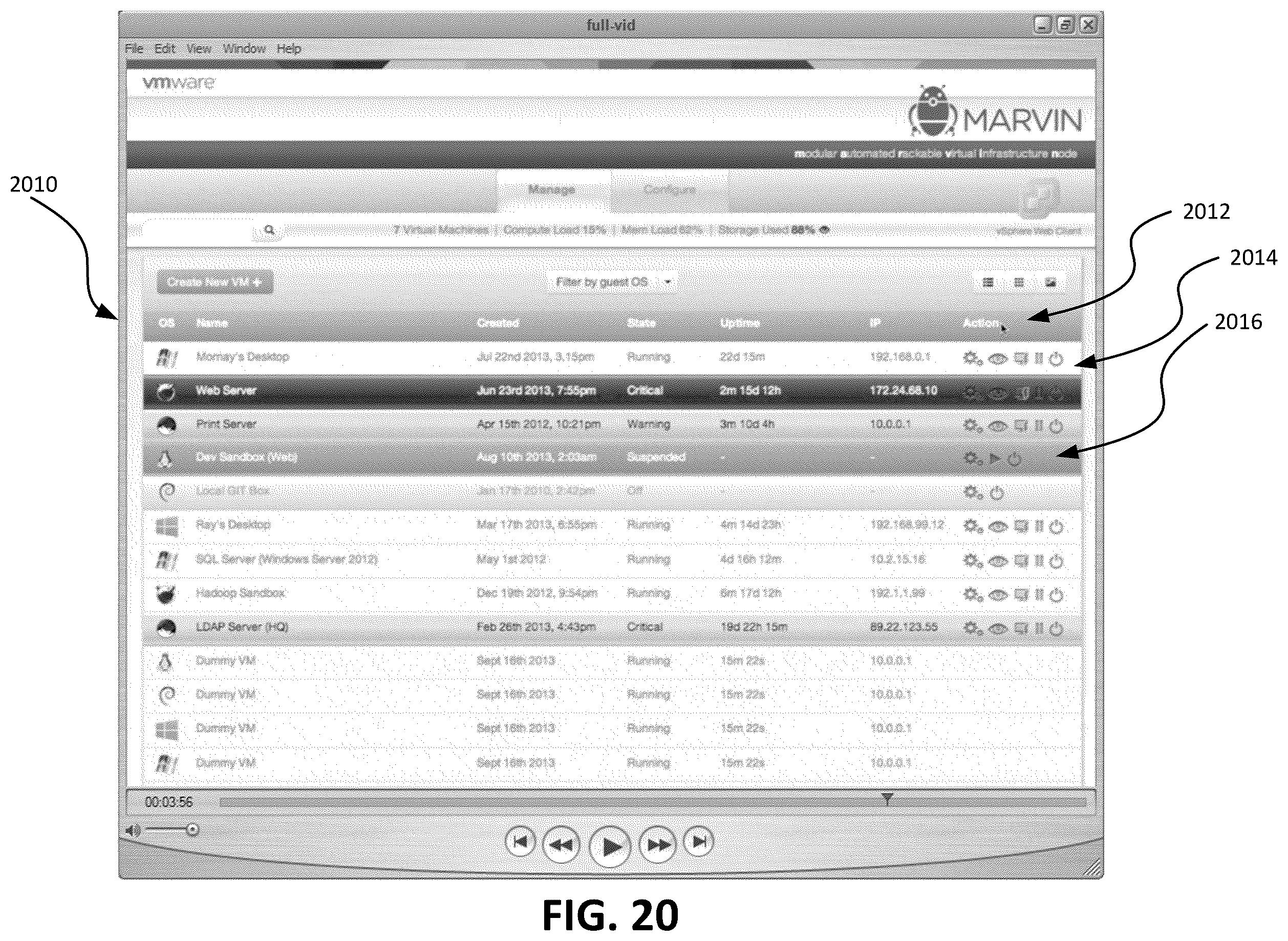 Patent US11847295 Figure 20 – Intuitive GUI for creating and managing hosts and virtual machines