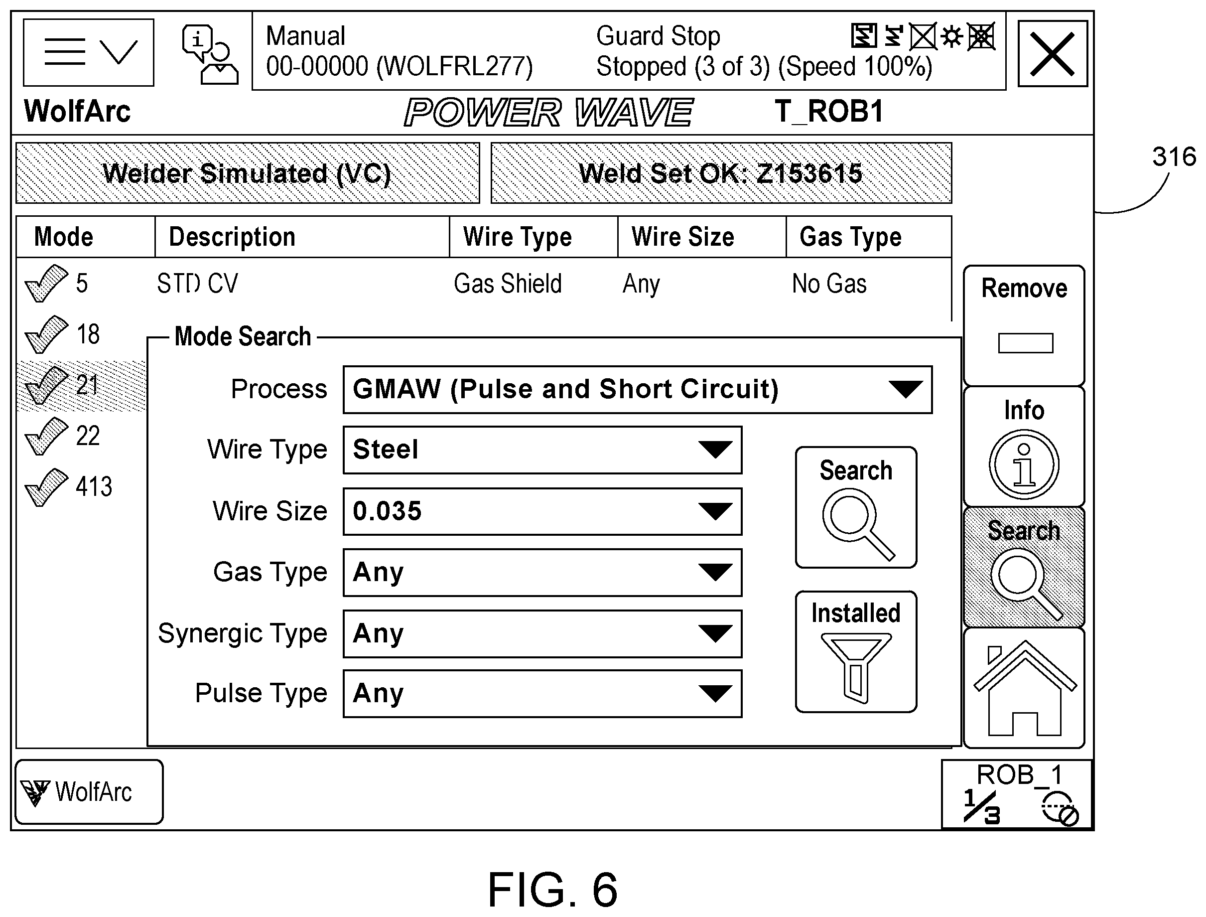 Patent US11847298 Figure 6 – User interface with real time pictograph representation of parameter settings