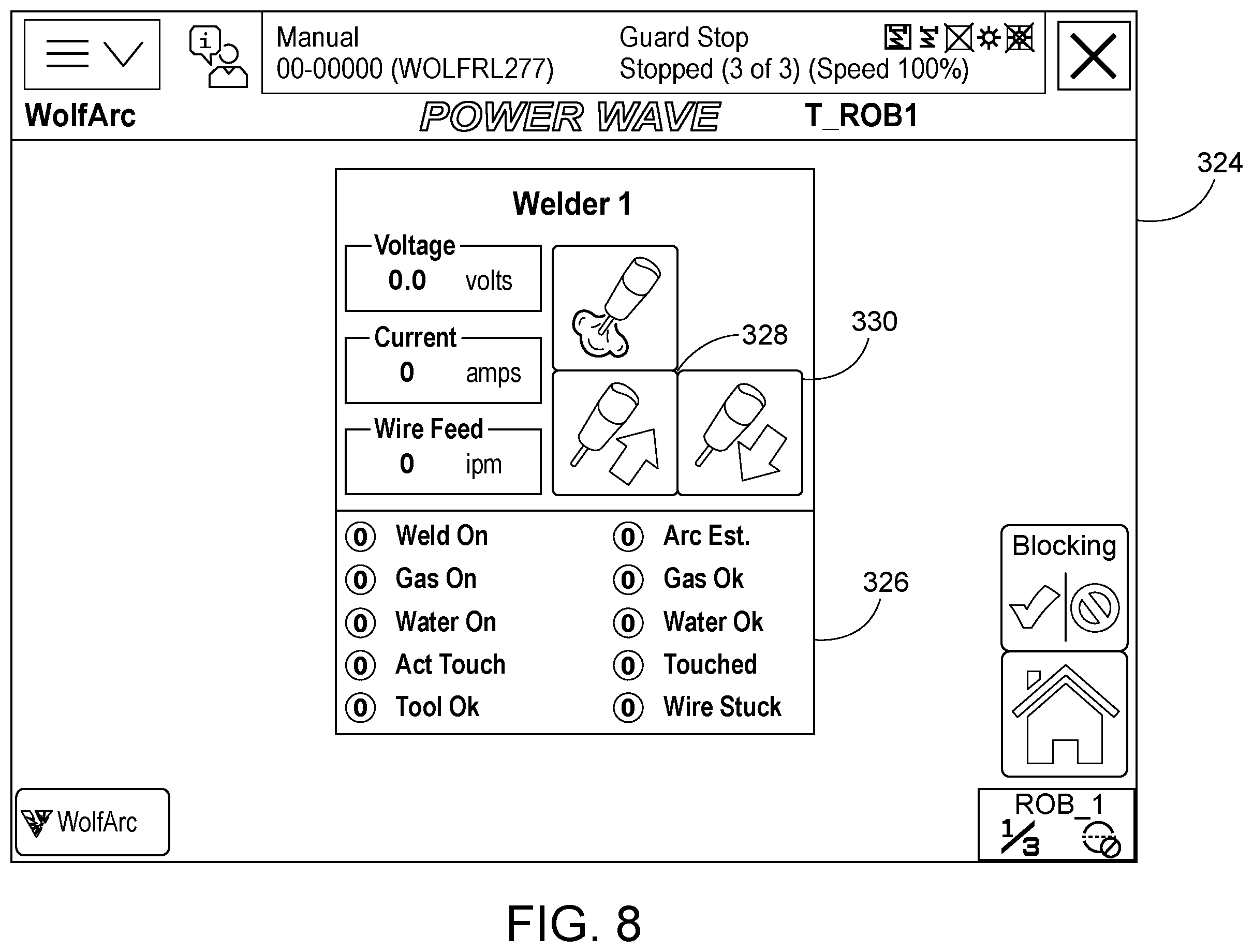 Patent US11847298 Figure 8 – User interface with real time pictograph representation of parameter settings