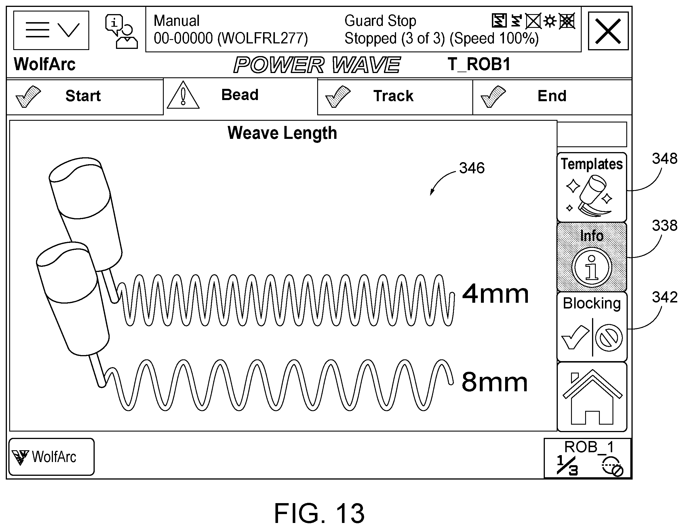 Patent US11847298 Figure 13 – User interface with real time pictograph representation of parameter settings