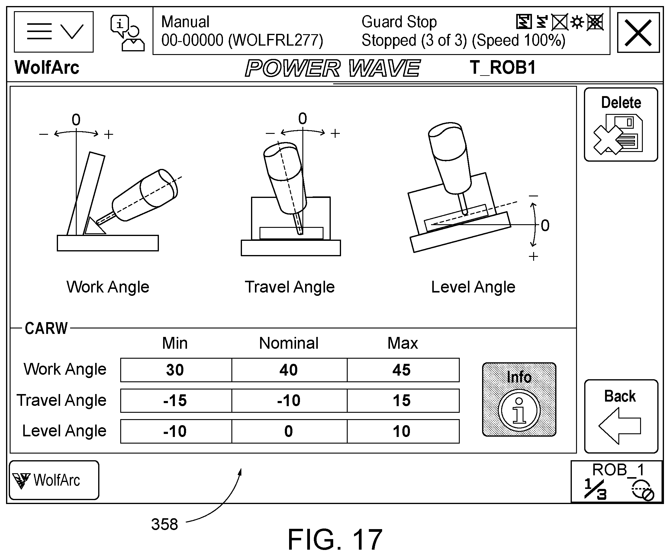 Patent US11847298 Figure 17 – User interface with real time pictograph representation of parameter settings