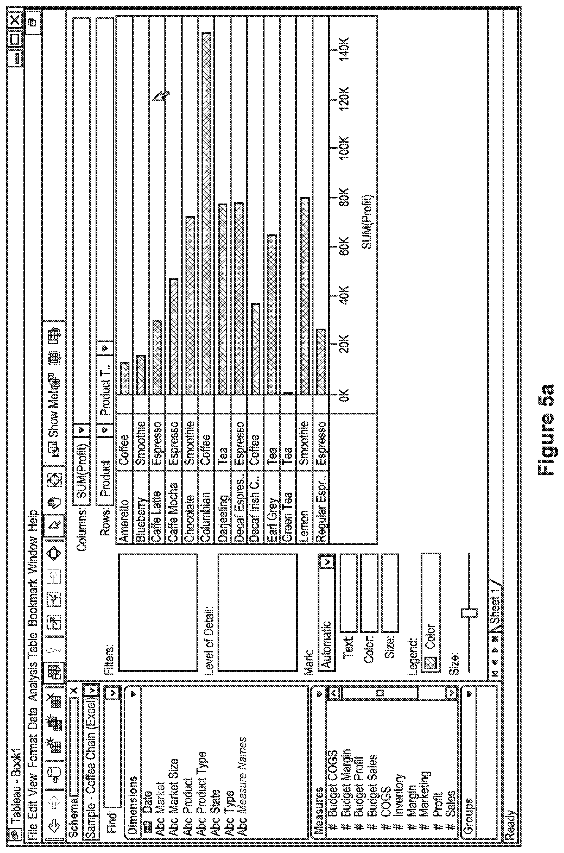 Patent US11847299 Figure 9 – Building a view of a dataset incrementally according to data types of user-selected data fields