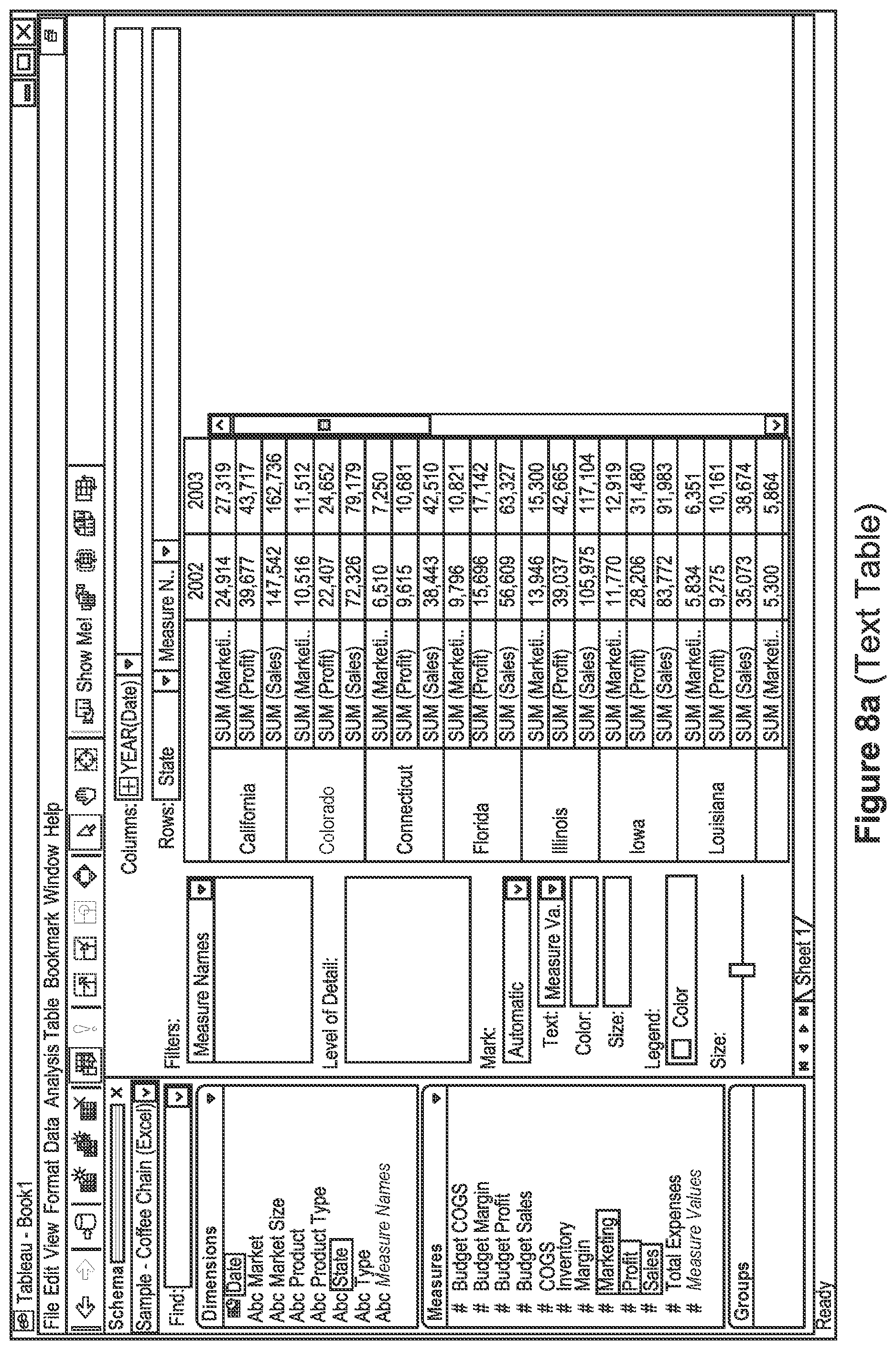 Patent US11847299 Figure 15 – Building a view of a dataset incrementally according to data types of user-selected data fields