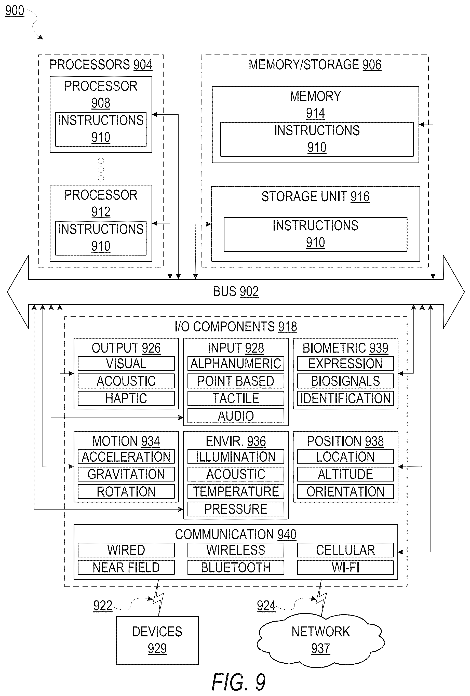 Patent US11847302 Figure 11 – Spatial navigation and creation interface