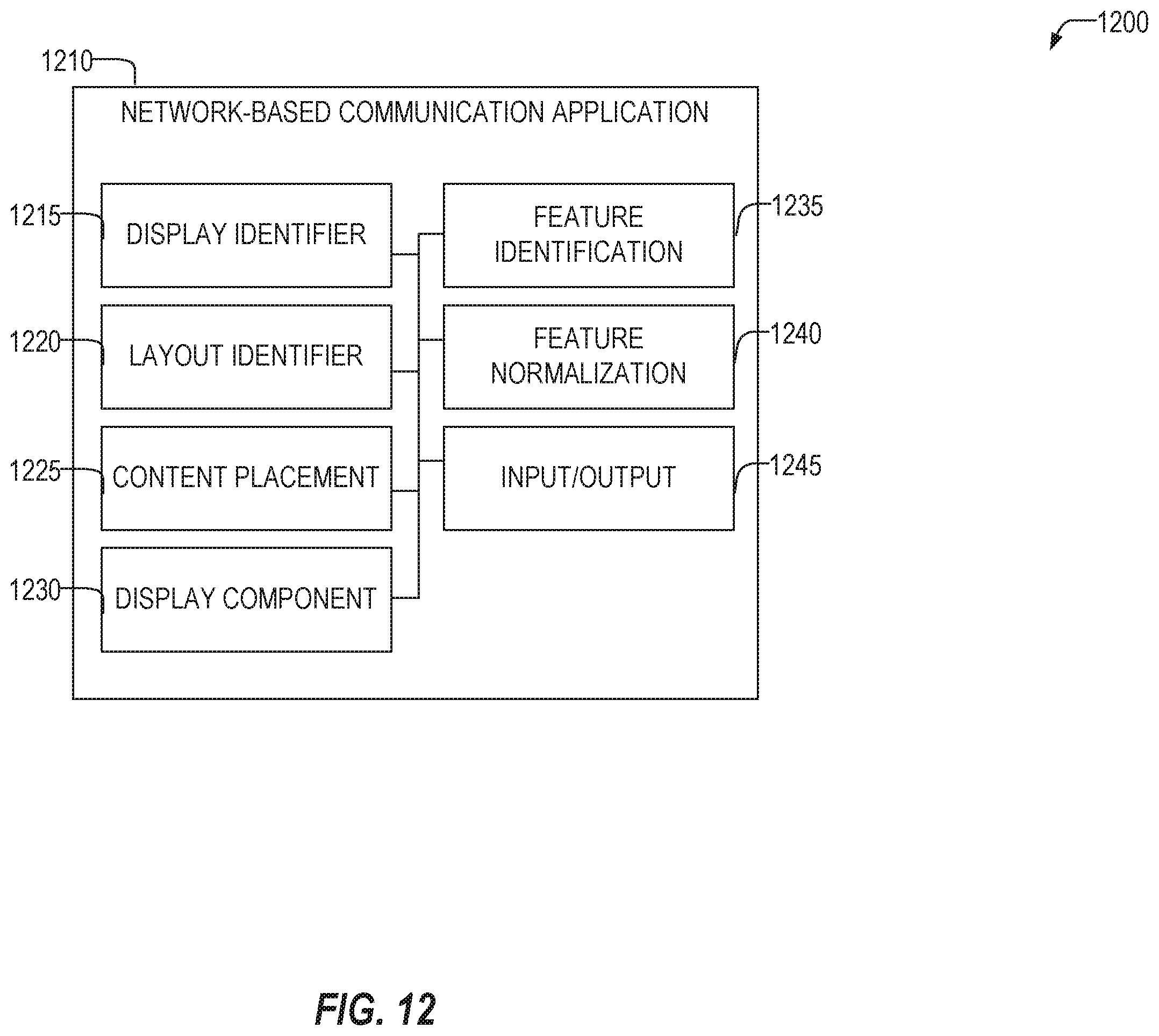 Patent US11847307 Figure 12 – Intelligent content display for network-based communications