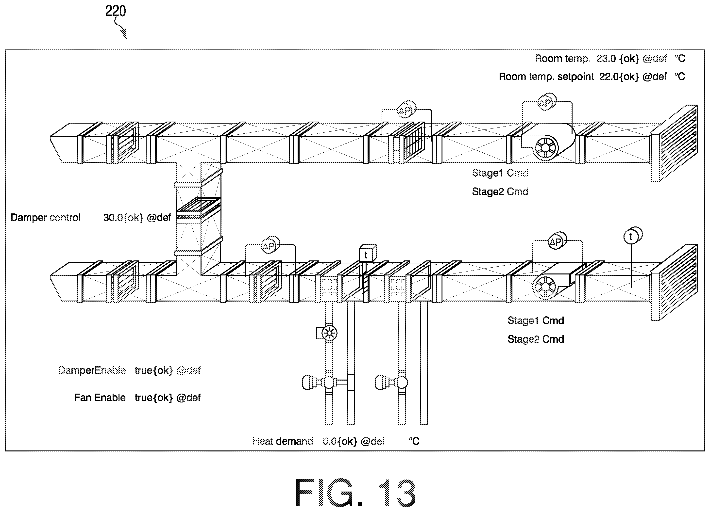 Patent US11847310 Figure 13 – System and method for auto binding graphics to components in a building management system