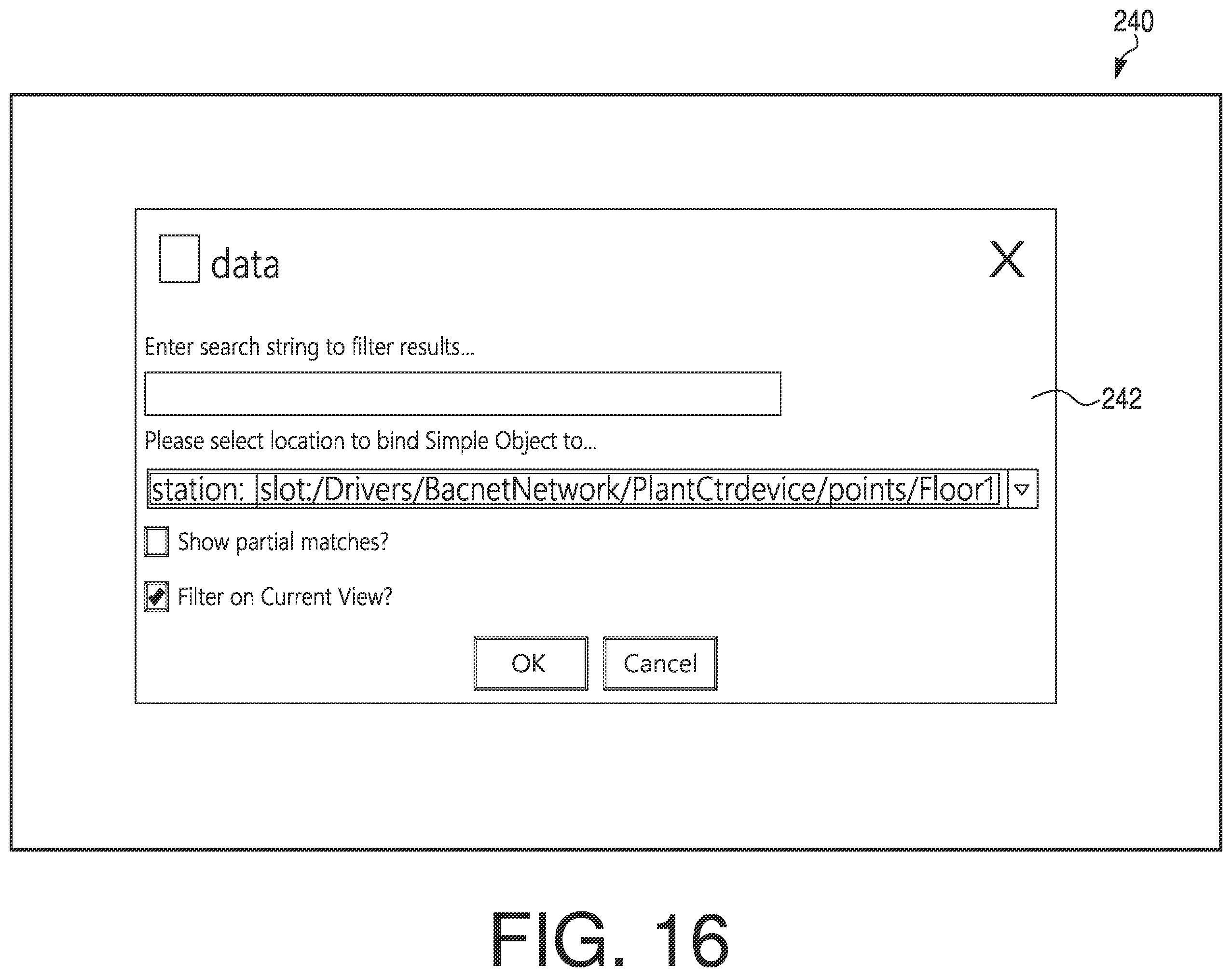 Patent US11847310 Figure 16 – System and method for auto binding graphics to components in a building management system
