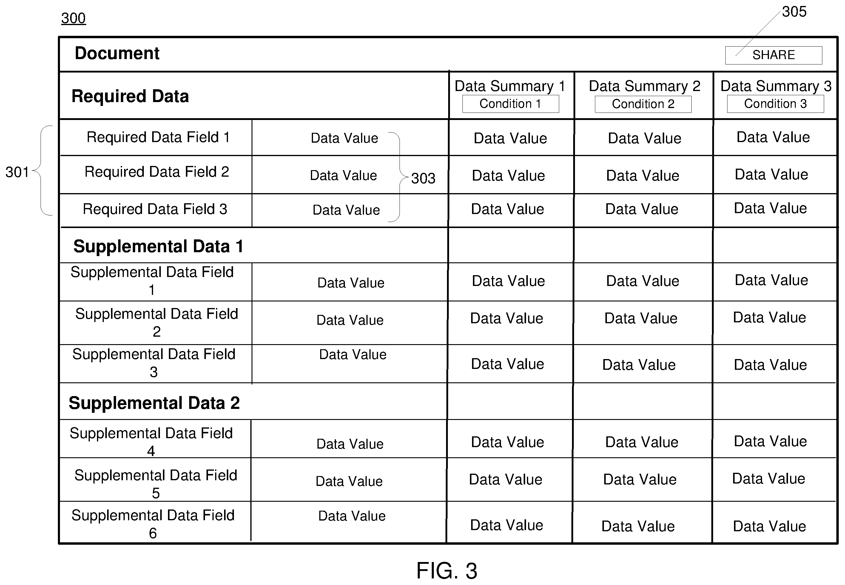 Patent US11847312 Figure 3 – Document sharing with annotations