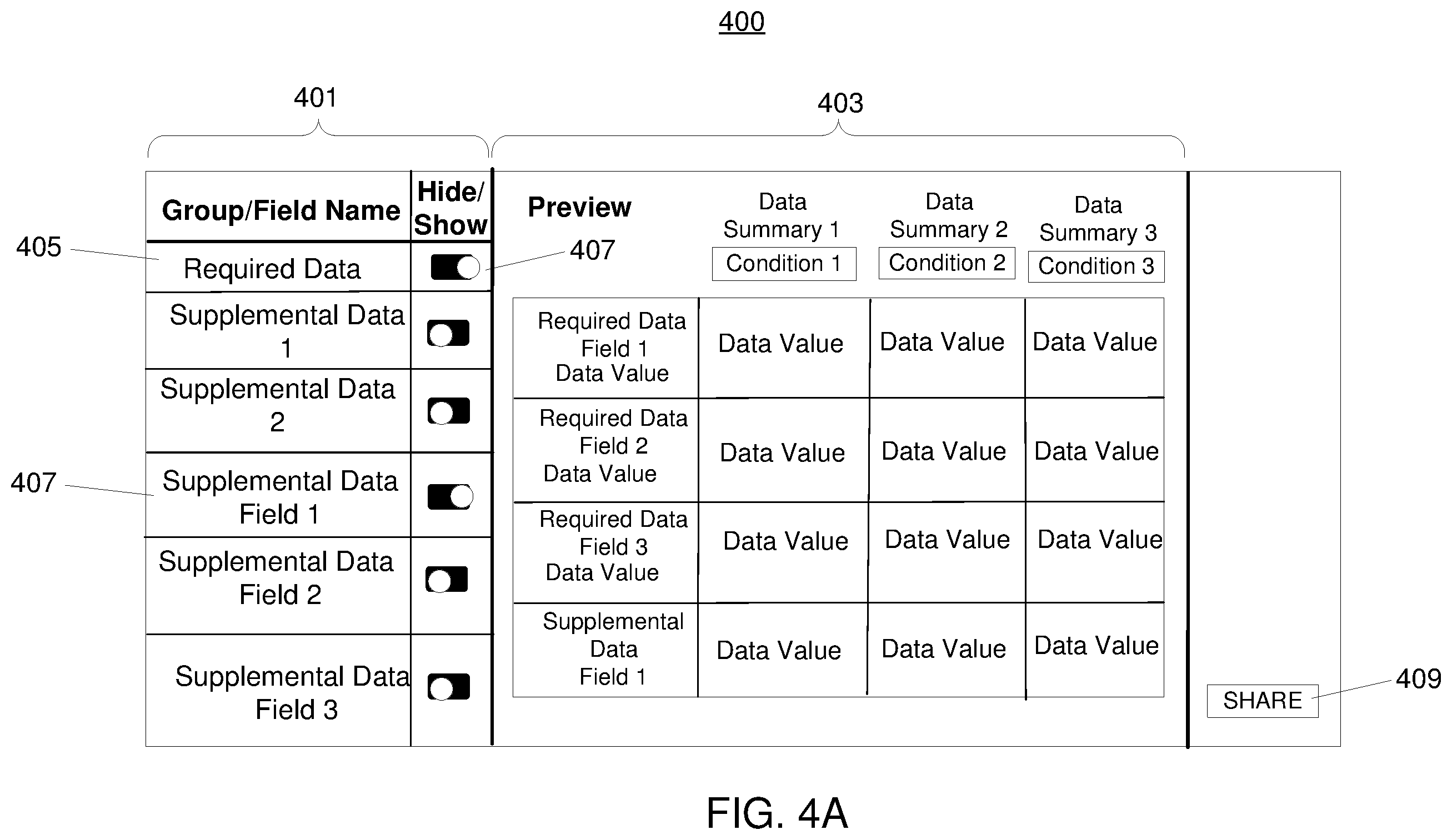 Patent US11847312 Figure 4 – Document sharing with annotations
