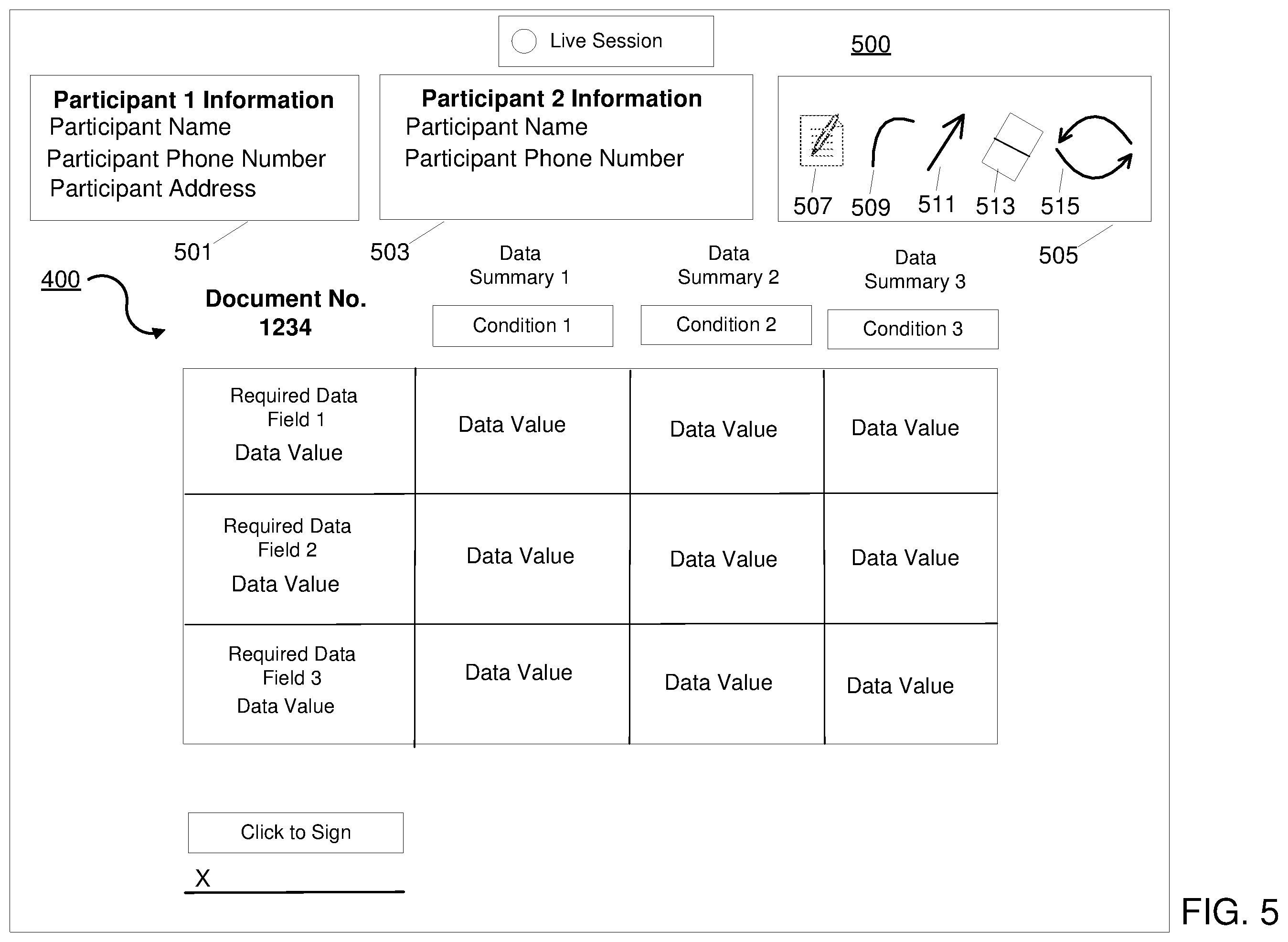 Patent US11847312 Figure 6 – Document sharing with annotations