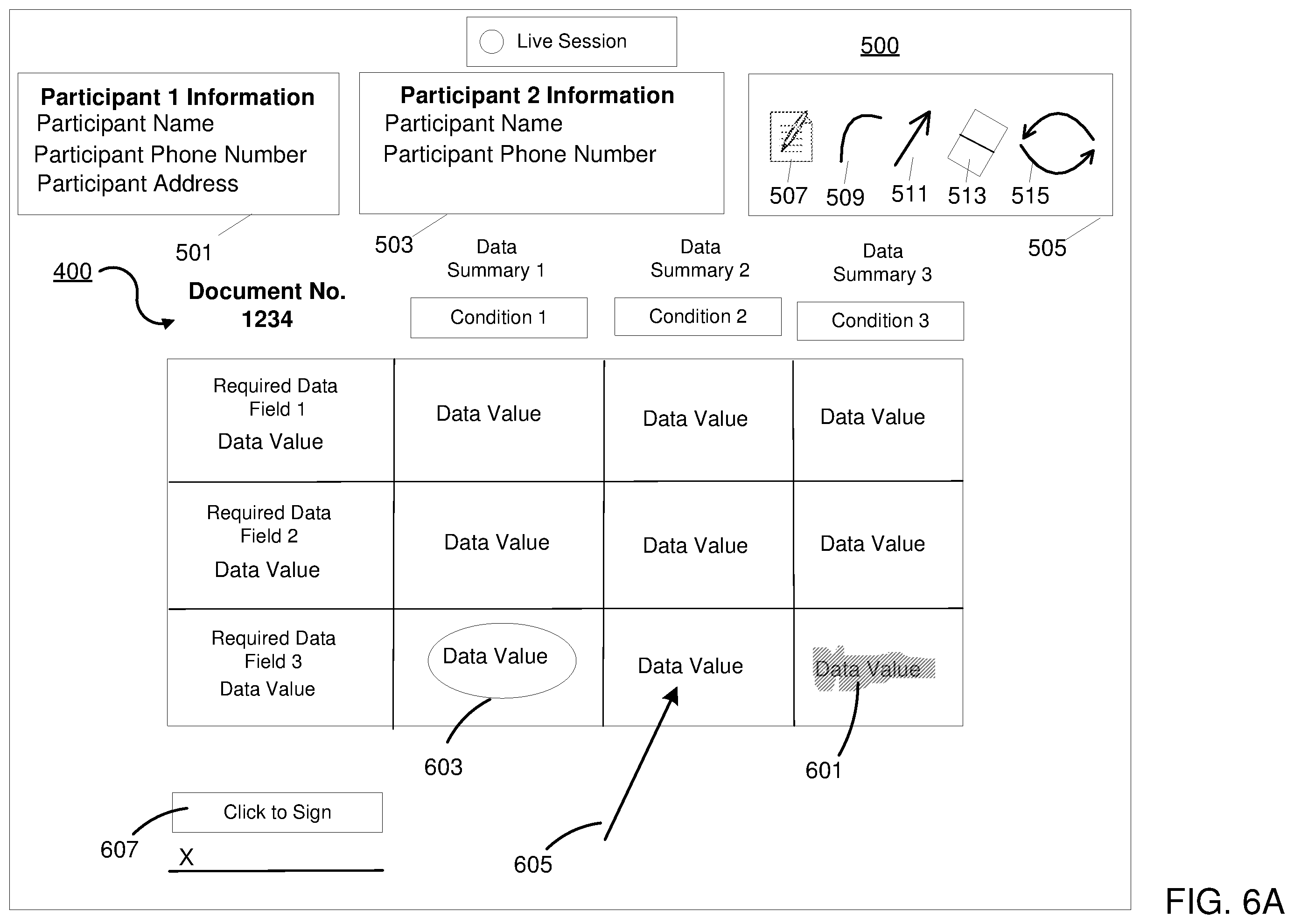 Patent US11847312 Figure 7 – Document sharing with annotations