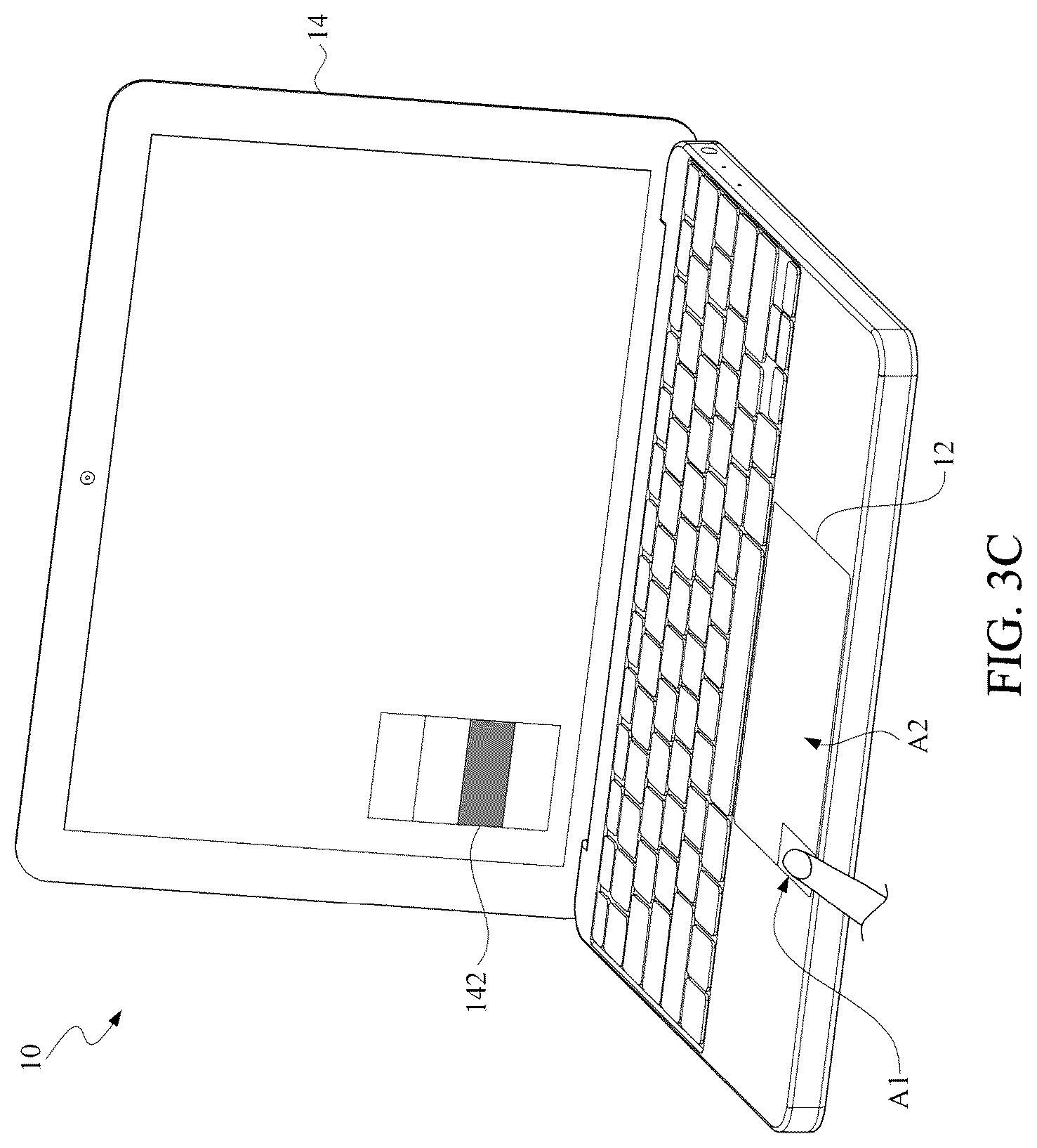 Patent US11847313 Figure 5 – Electronic device having touchpad with operating functions selected based on gesture command and touch method thereof