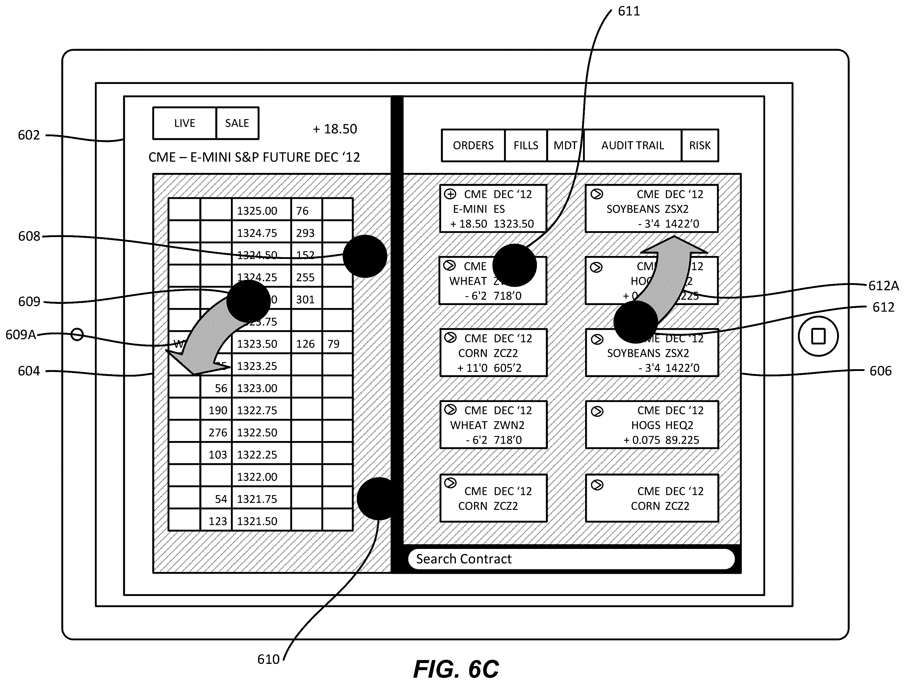 Patent US11847315 Figure 8 – Methods and apparatus to enable a trading device to accept a user input