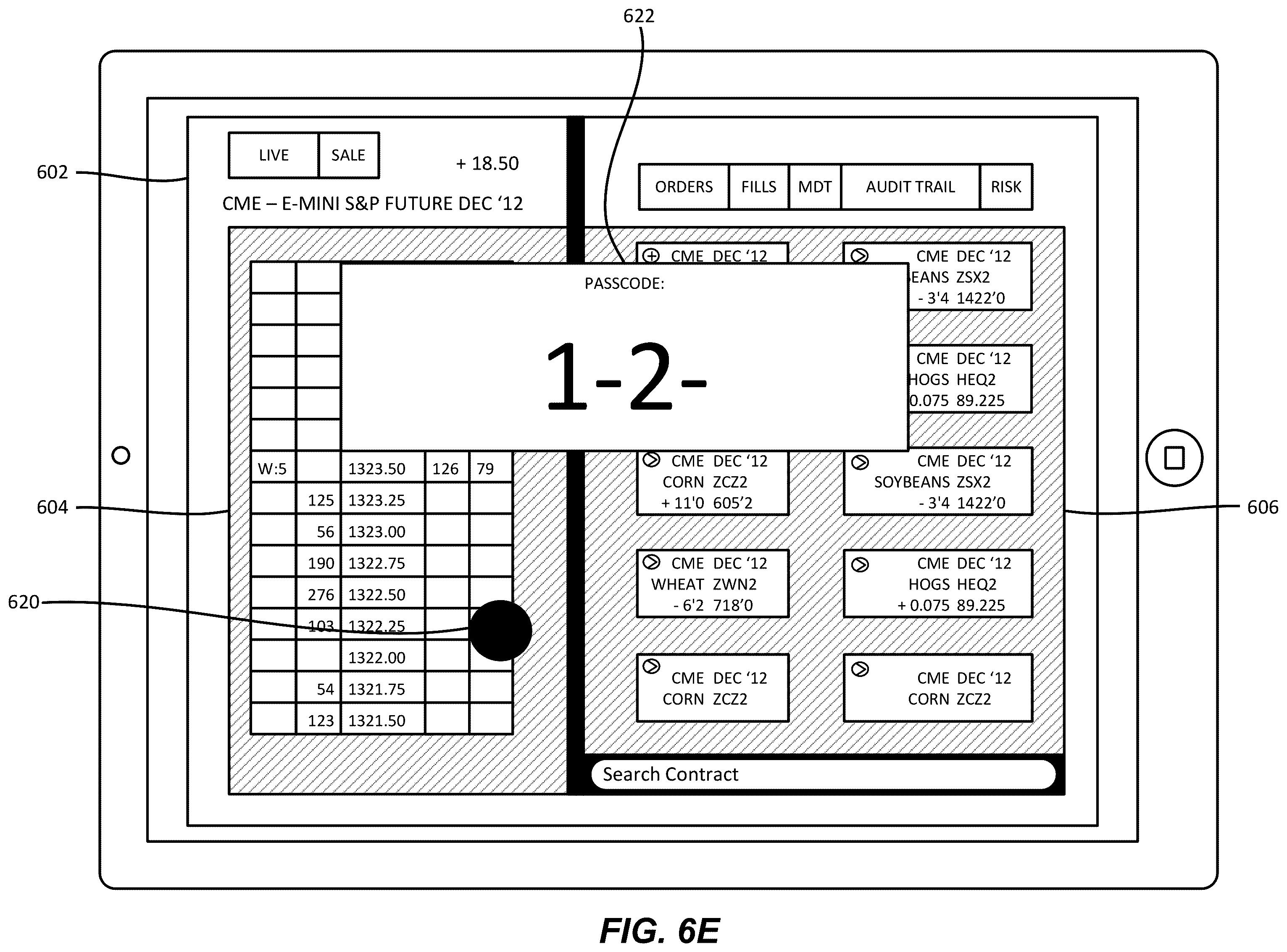 Patent US11847315 Figure 10 – Methods and apparatus to enable a trading device to accept a user input