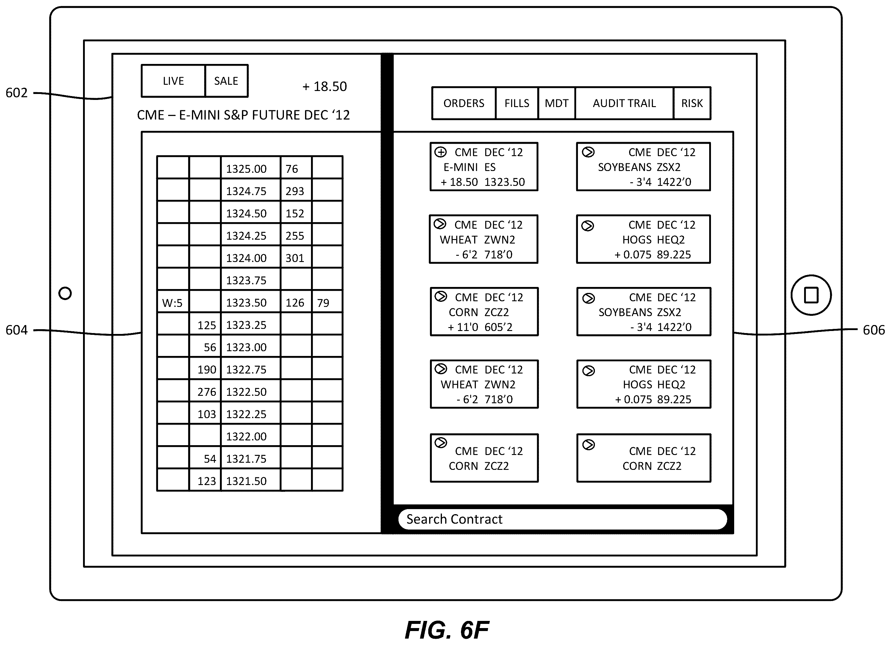 Patent US11847315 Figure 11 – Methods and apparatus to enable a trading device to accept a user input