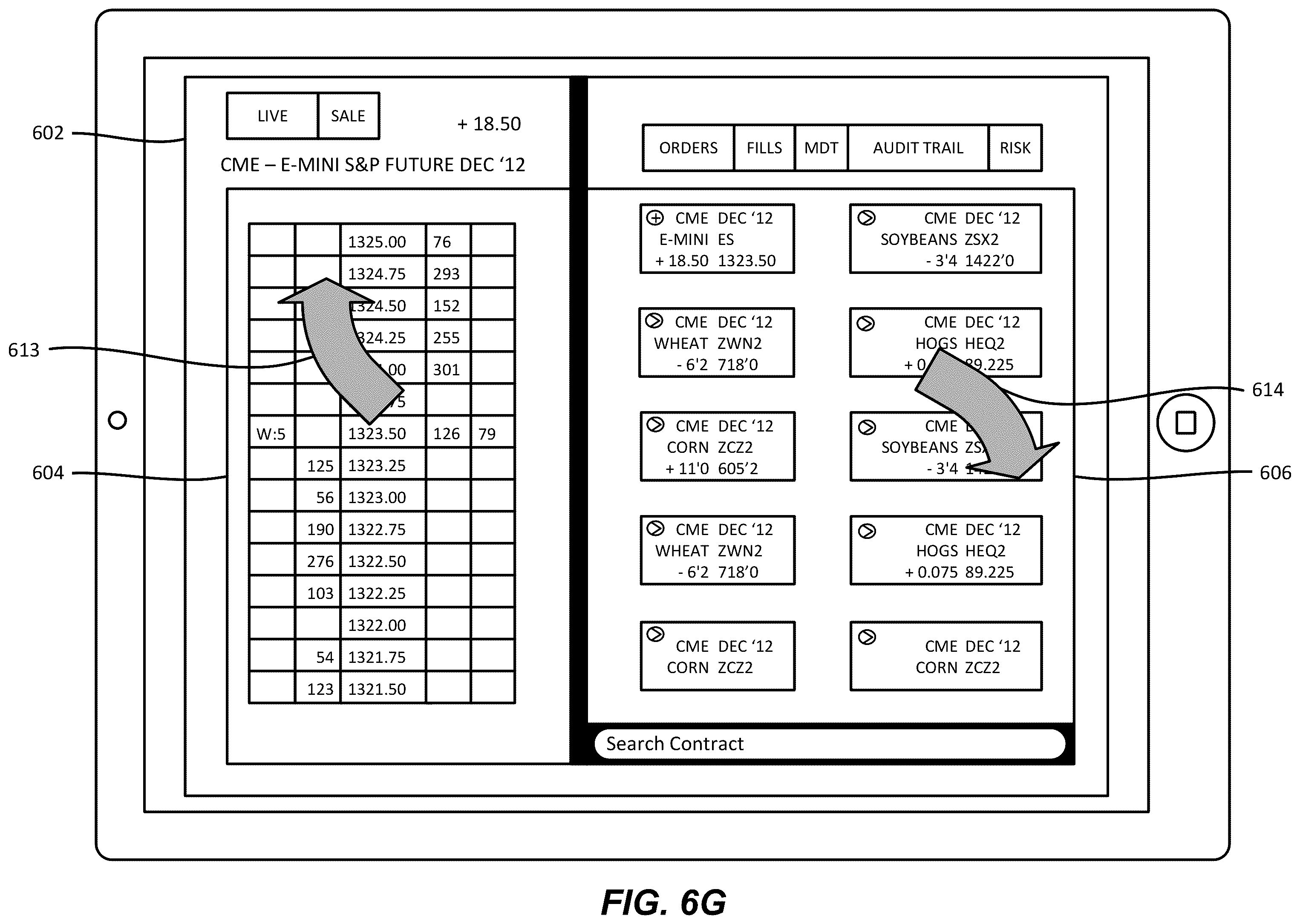Patent US11847315 Figure 12 – Methods and apparatus to enable a trading device to accept a user input