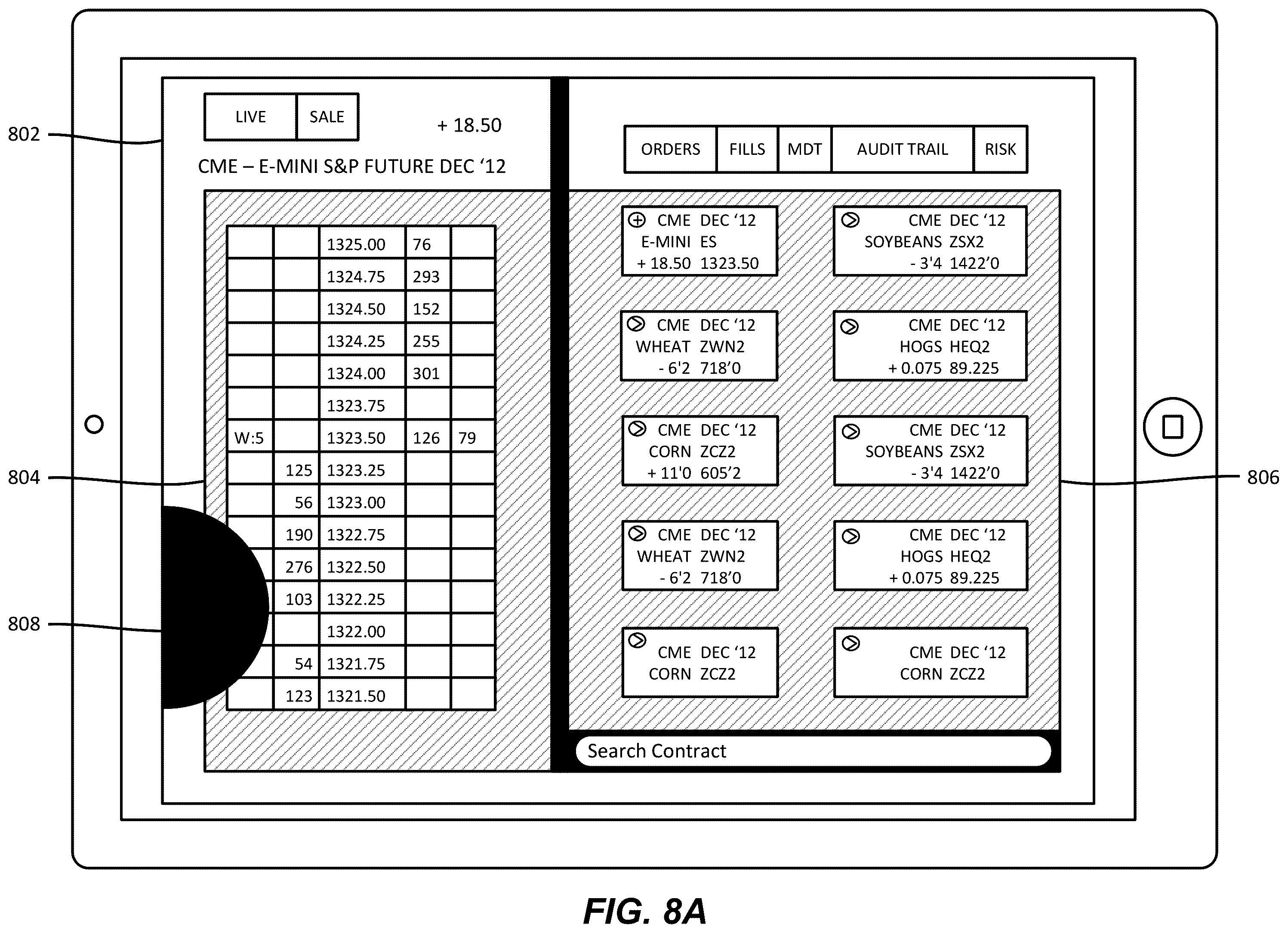 Patent US11847315 Figure 14 – Methods and apparatus to enable a trading device to accept a user input