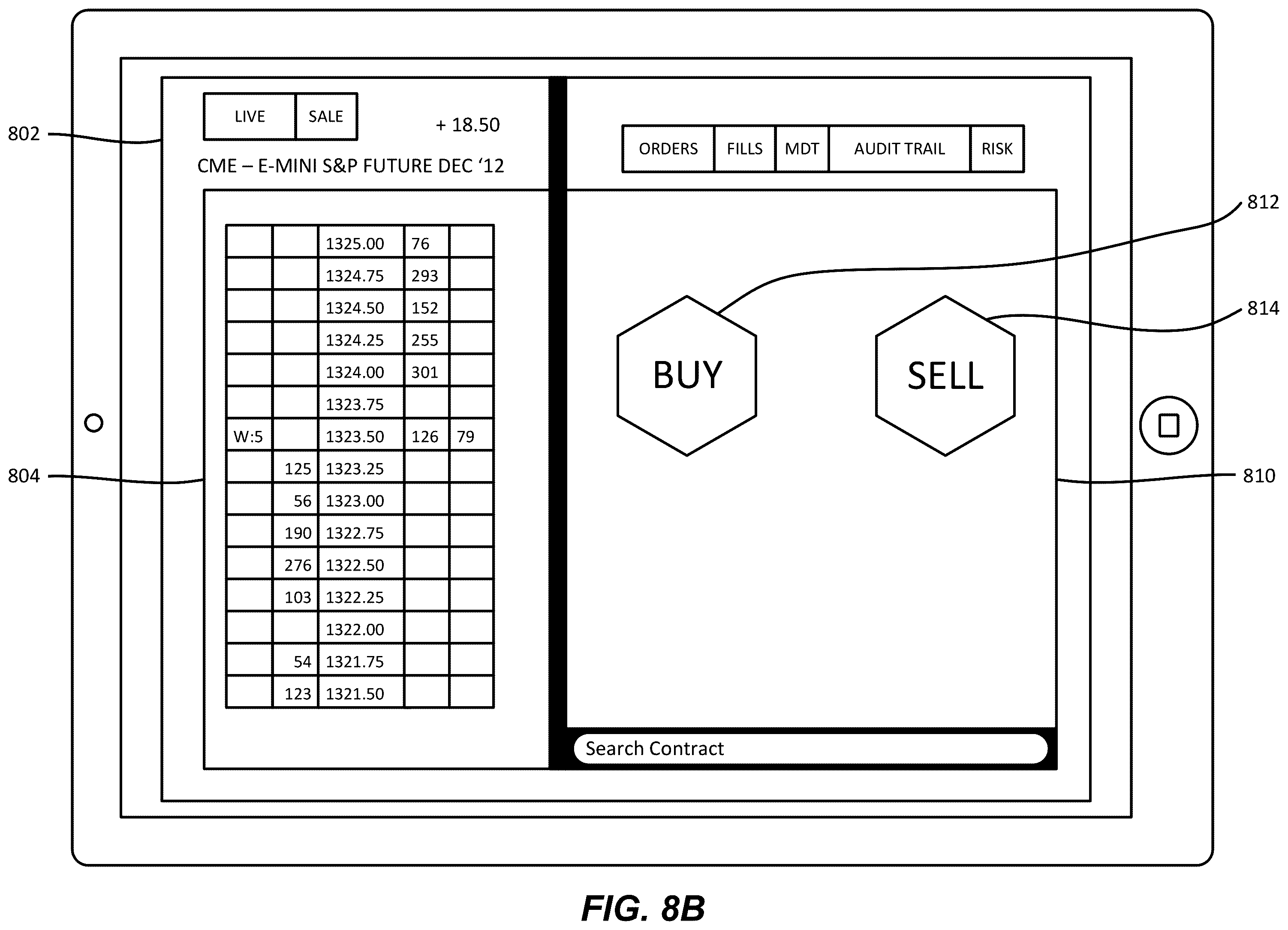 Patent US11847315 Figure 15 – Methods and apparatus to enable a trading device to accept a user input