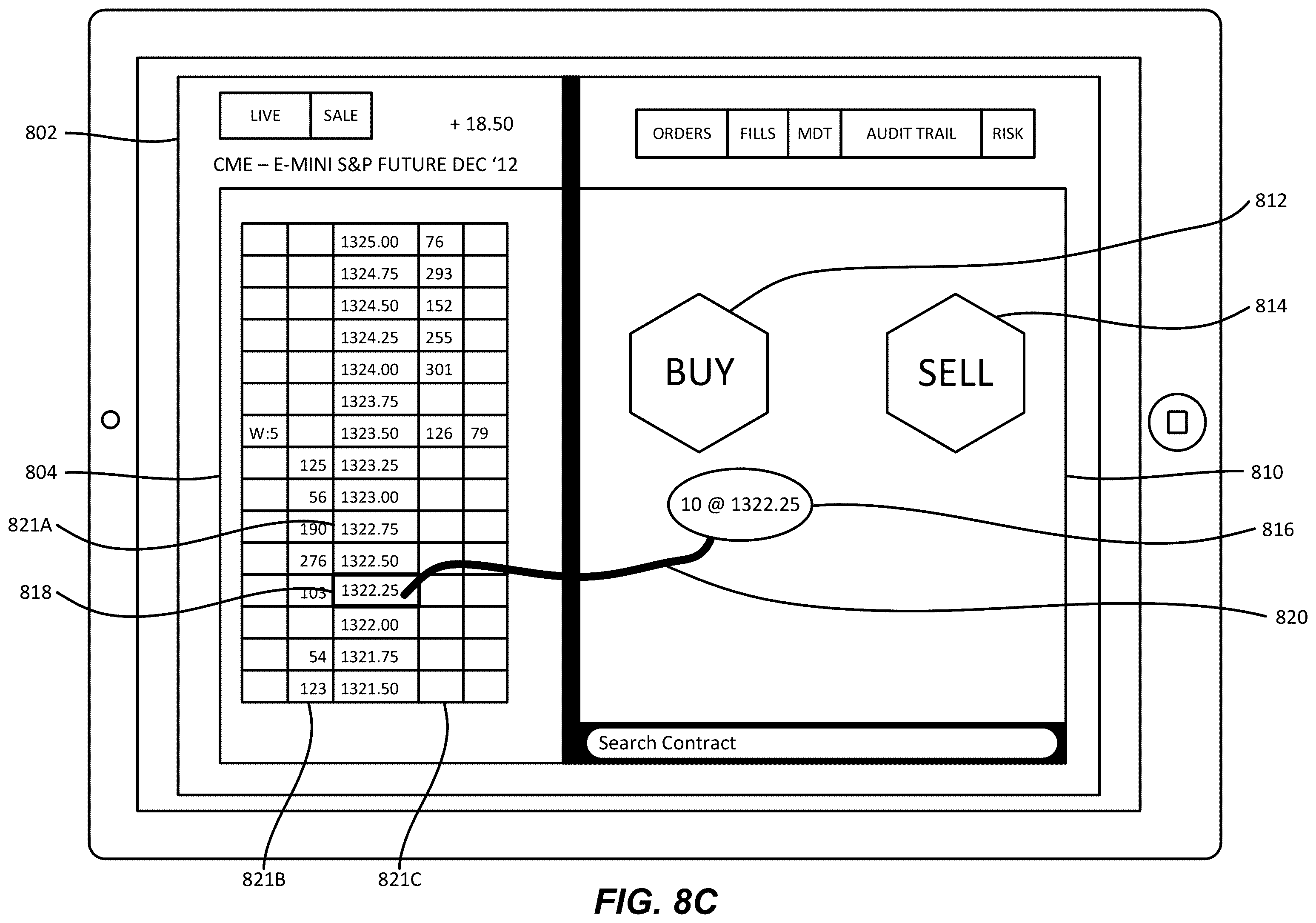 Patent US11847315 Figure 16 – Methods and apparatus to enable a trading device to accept a user input