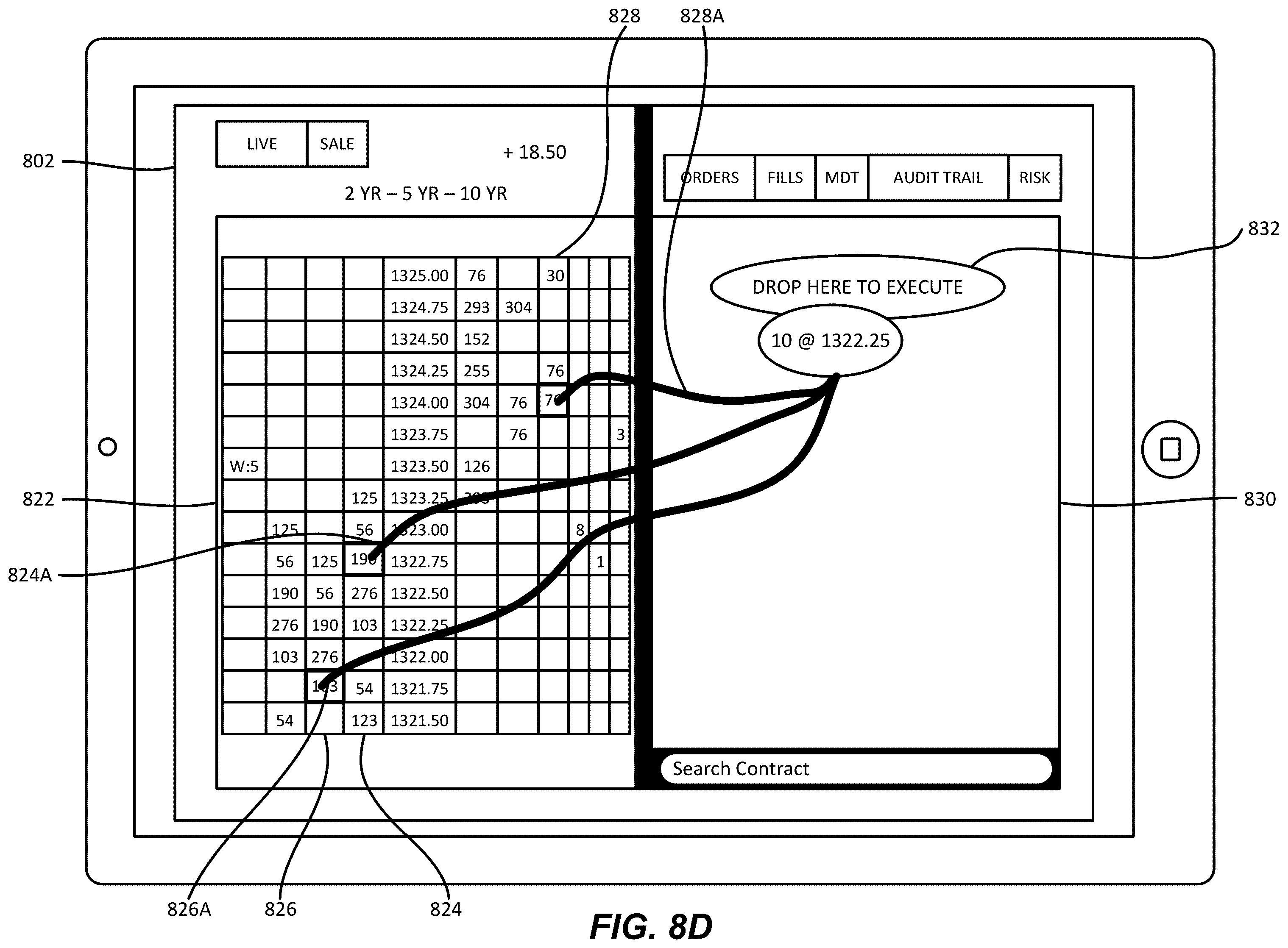 Patent US11847315 Figure 17 – Methods and apparatus to enable a trading device to accept a user input