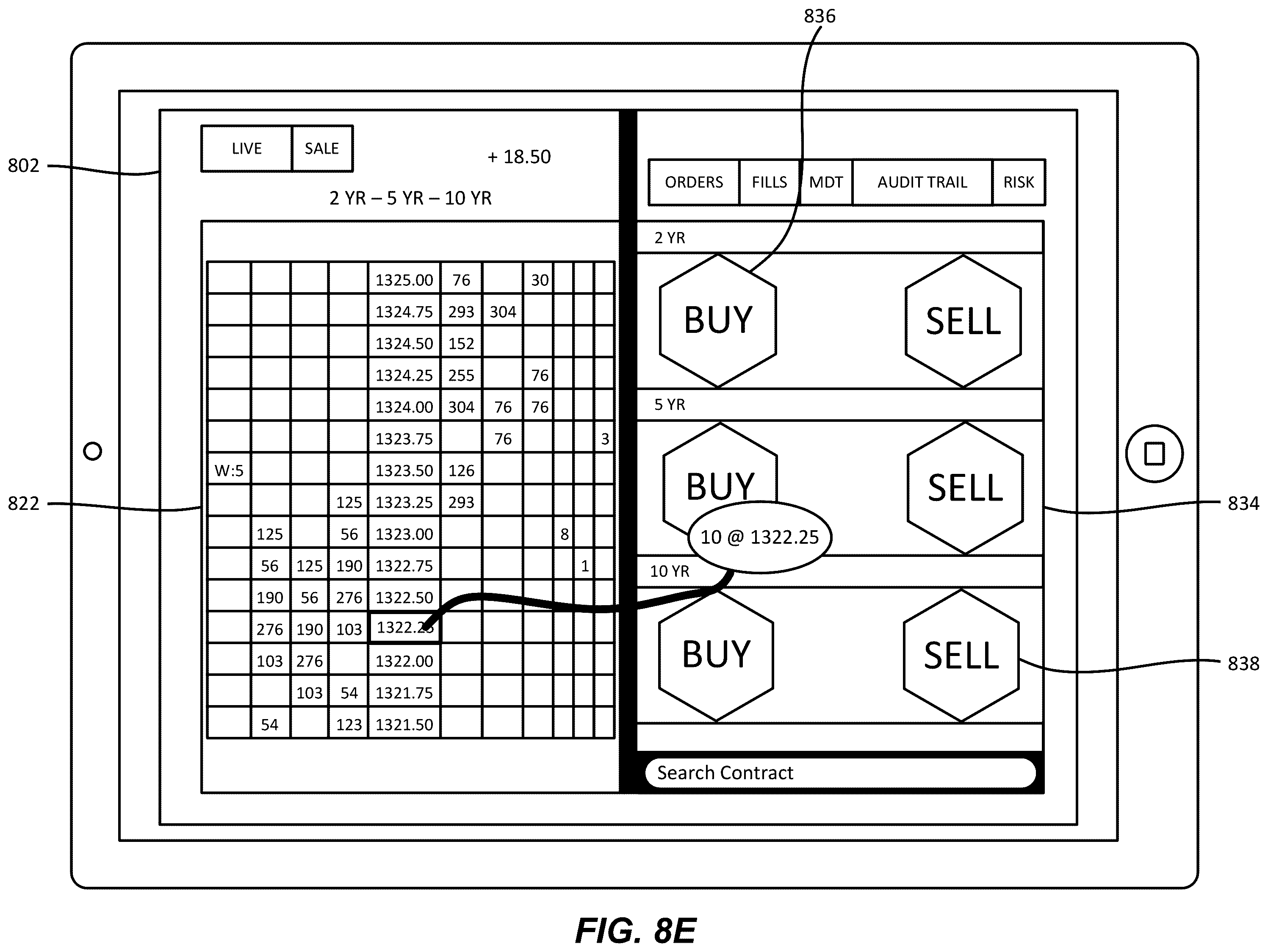 Patent US11847315 Figure 18 – Methods and apparatus to enable a trading device to accept a user input