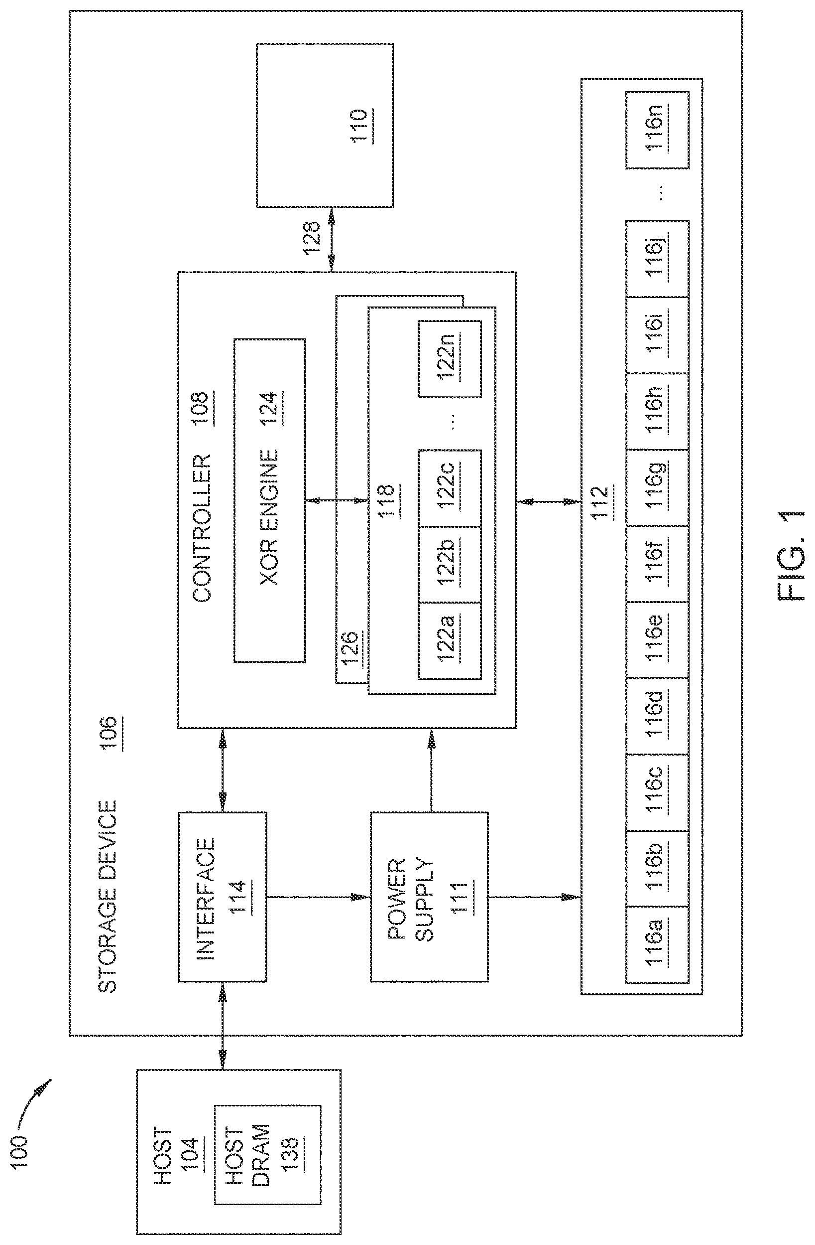 Patent US11847337 — Data parking for ZNS devices — Figure 1