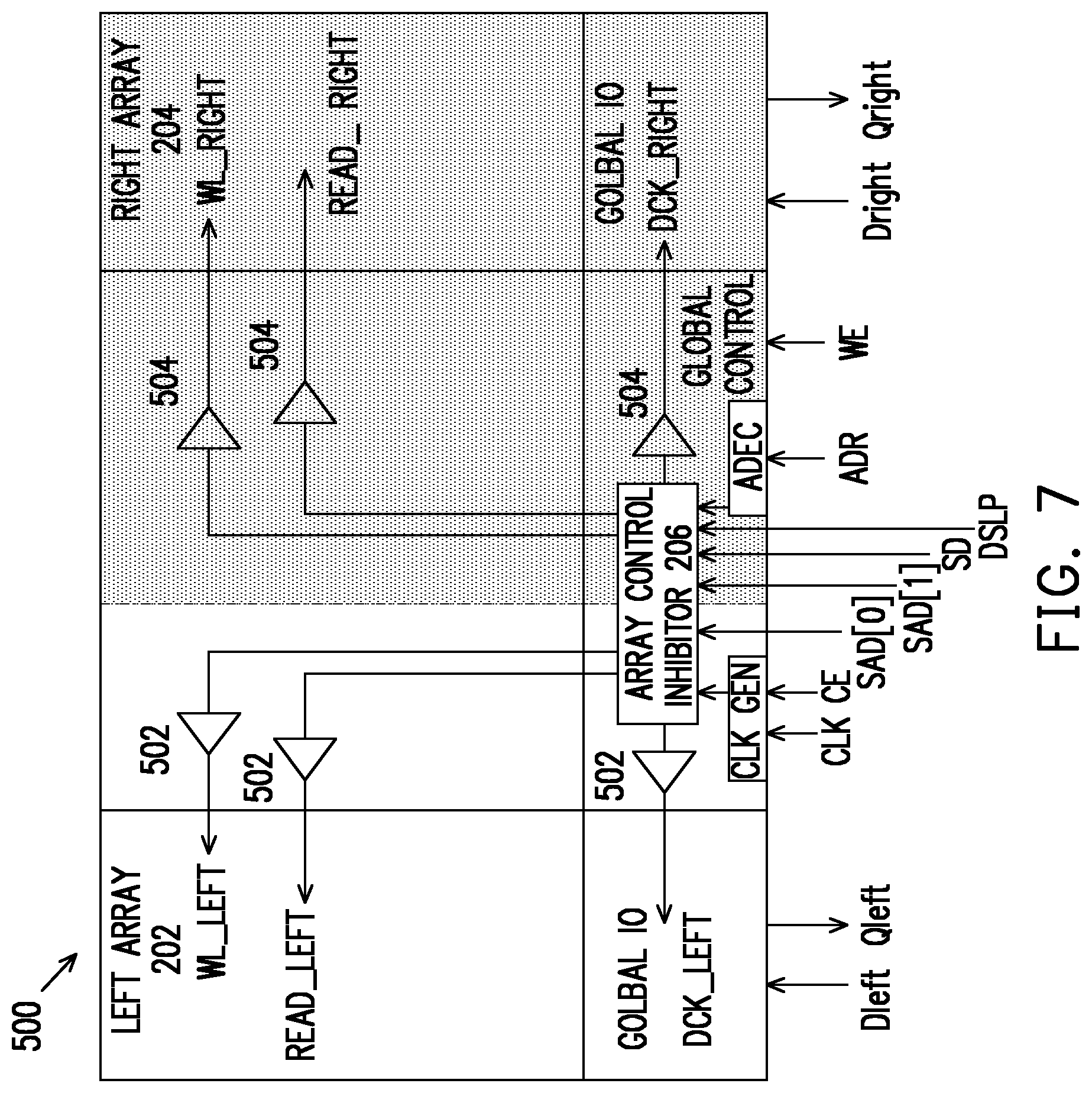 Patent US11847345 Figure 7 – Memory circuit including an array control inhibitor