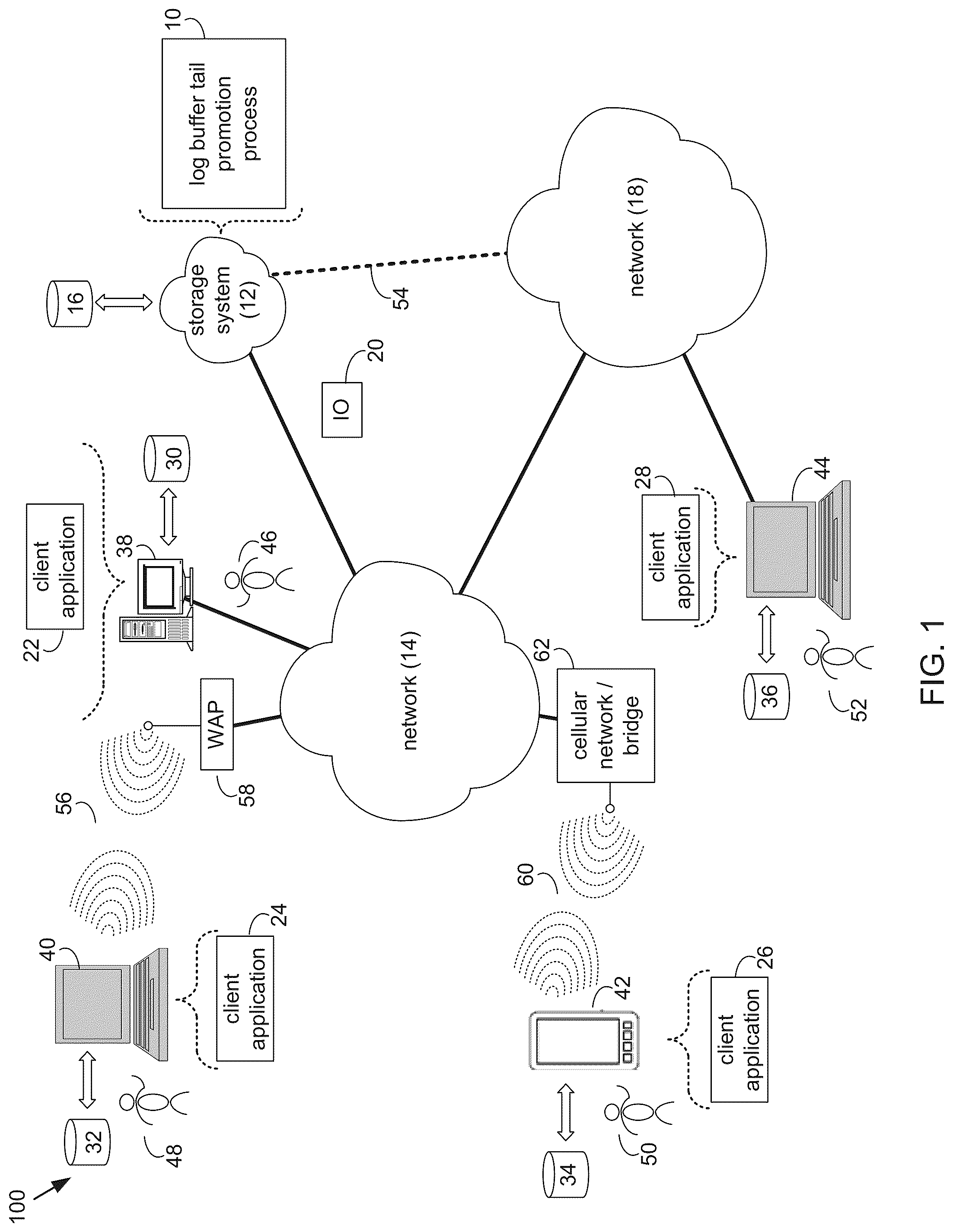 Patent US11847346 Figure 1 – System and method for cooperative tail promotion in a log buffer