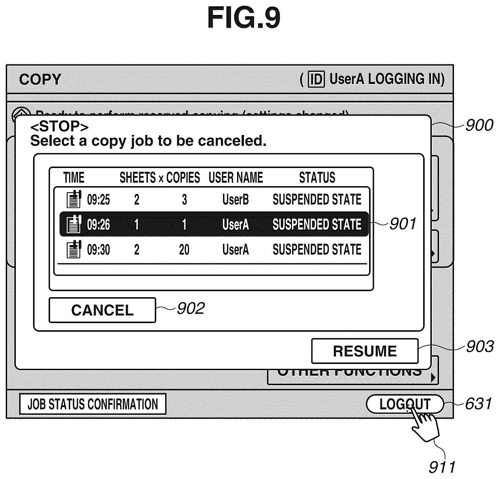 Patent US11847371 Figure 9 – Image processing apparatus, control method for image processing apparatus, and storage medium