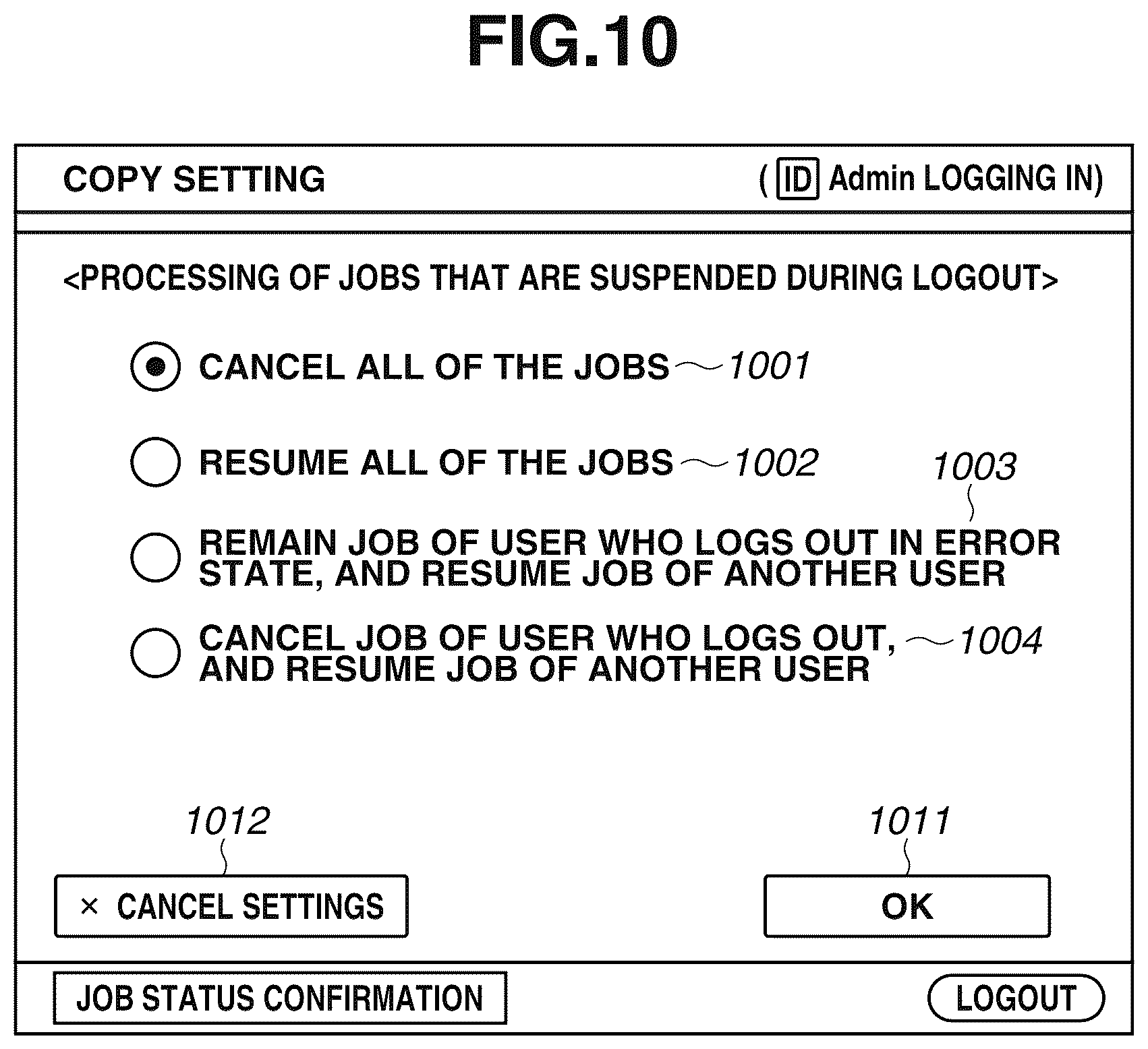 Patent US11847371 Figure 10 – Image processing apparatus, control method for image processing apparatus, and storage medium