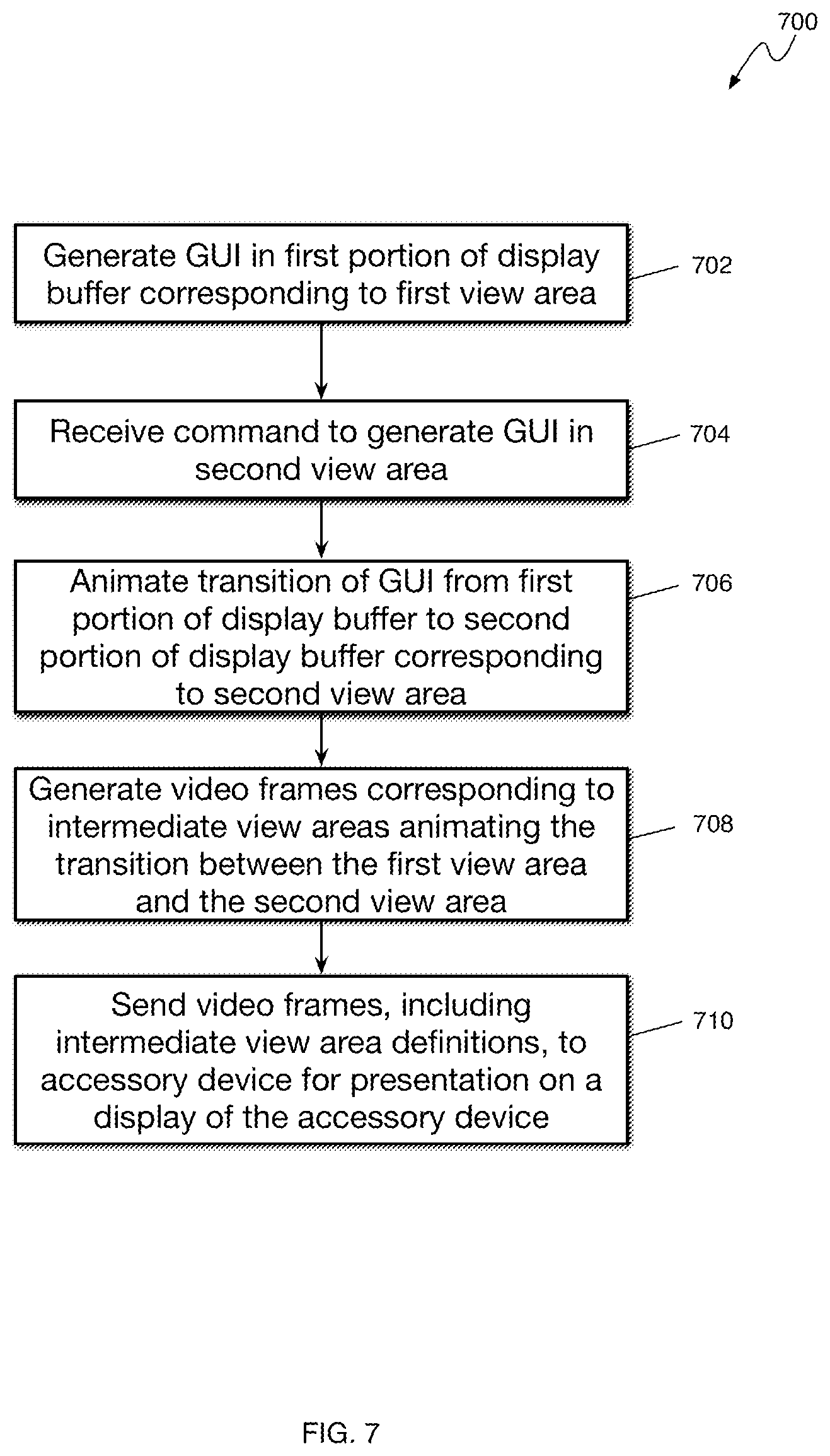 Patent US11847375 Figure 7 – Coordinating adjustments to composite graphical user interfaces generated by multiple devices