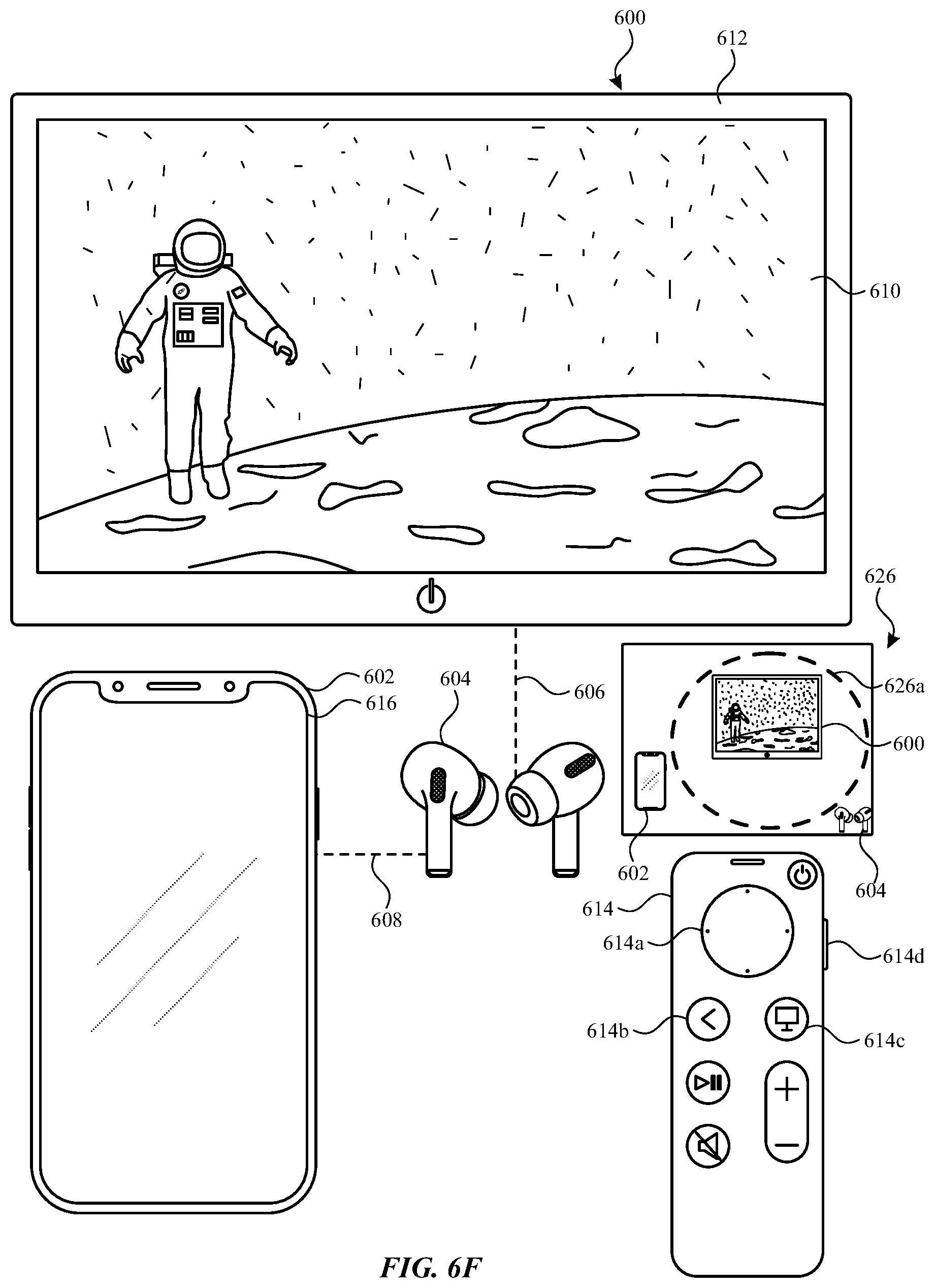Patent US11847378 Figure 14 – User interfaces for audio routing
