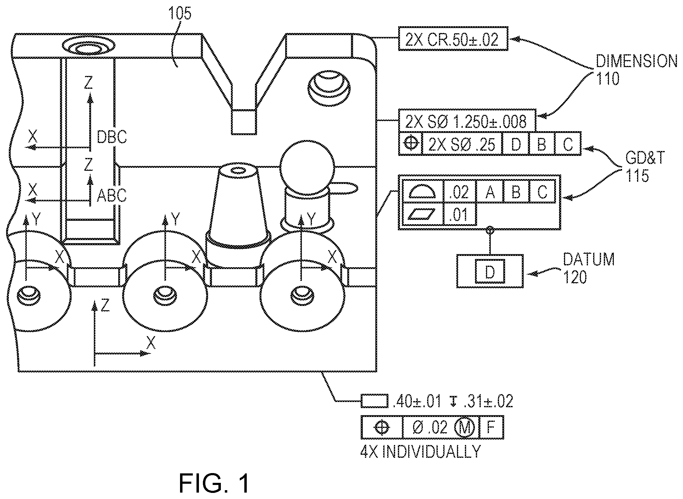 Patent US11847381 Figure 1 – Three-dimensional graphical annotations with semantic attributes