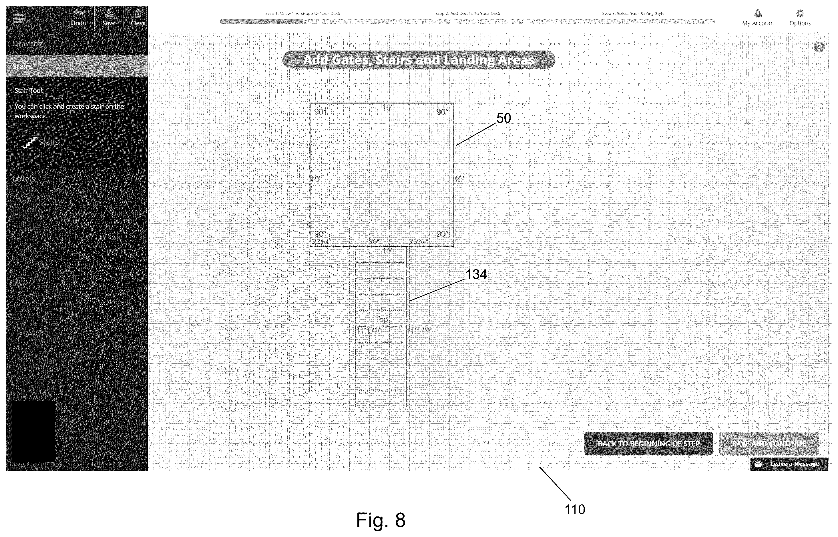 Patent US11847382 Figure 7 – Deck configuration system