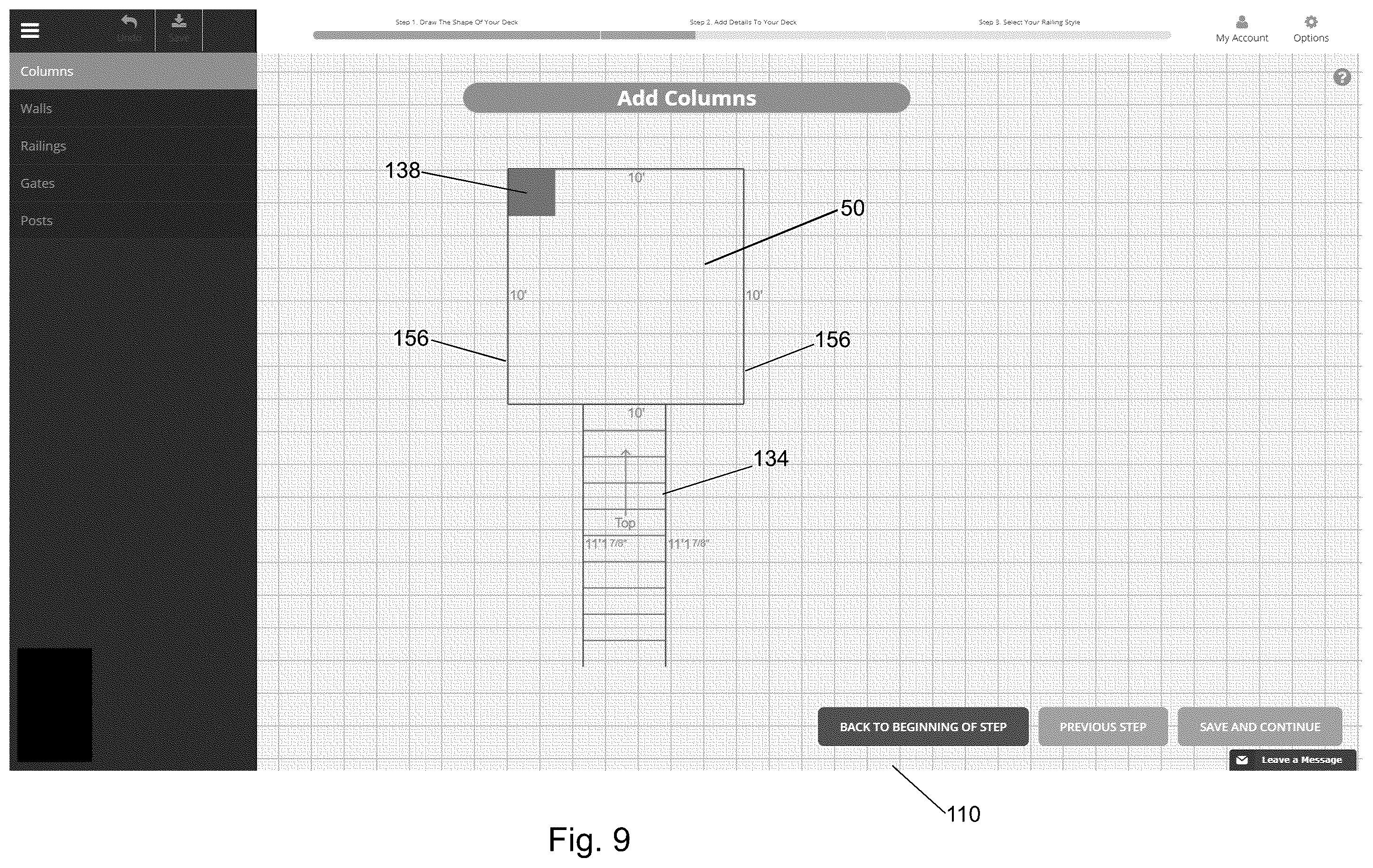 Patent US11847382 Figure 8 – Deck configuration system